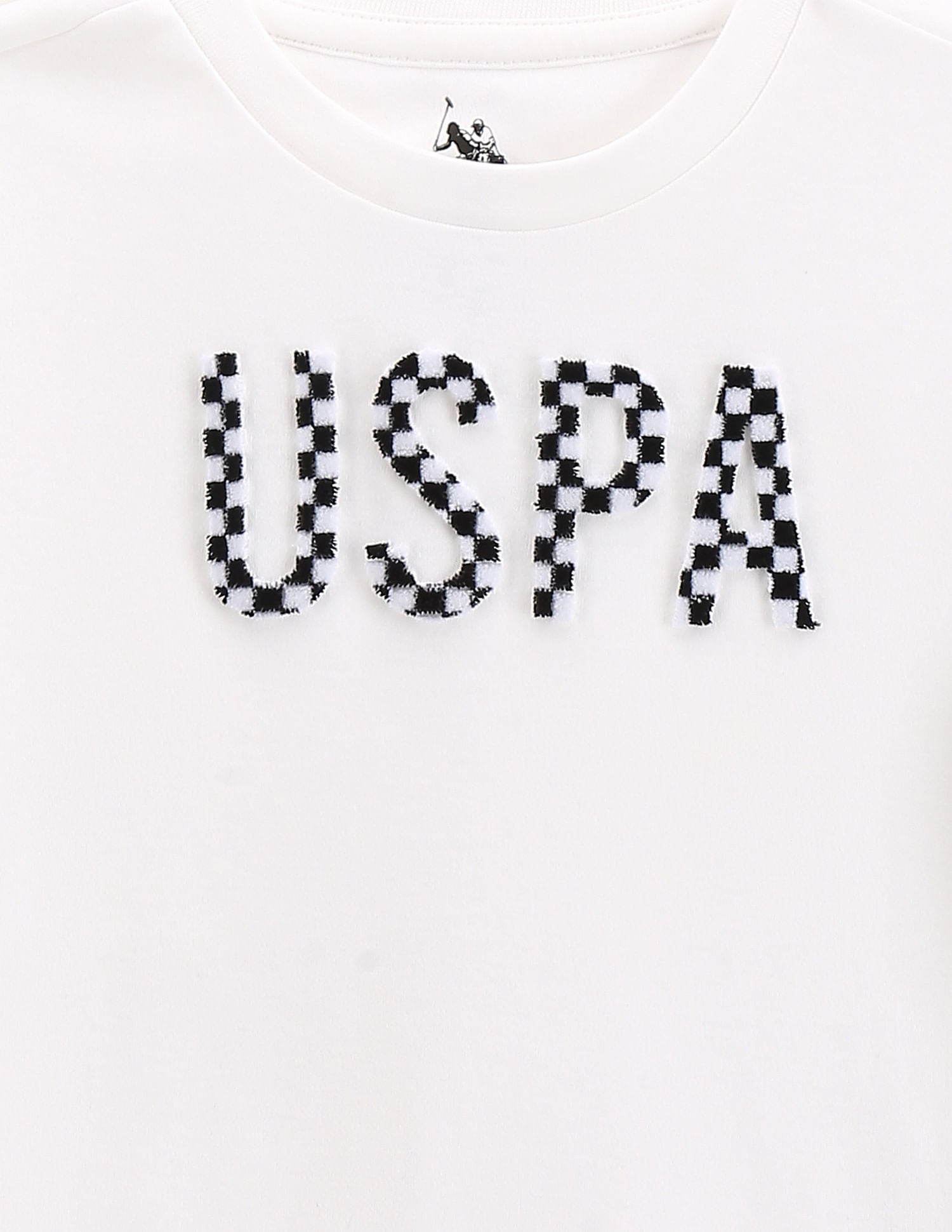 Boys Appliqued Cotton T-Shirt White - U.S. Polo Assn. India | Large