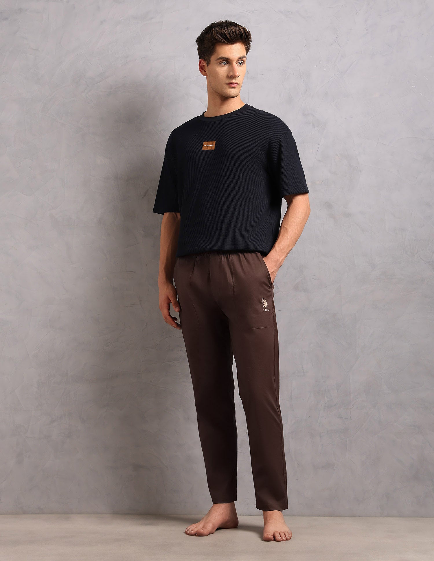 Breathable Relaxed Fit OELP9 Lounge Pants - Pack Of 1 Brown - U.S. POLO ASSN. | Large