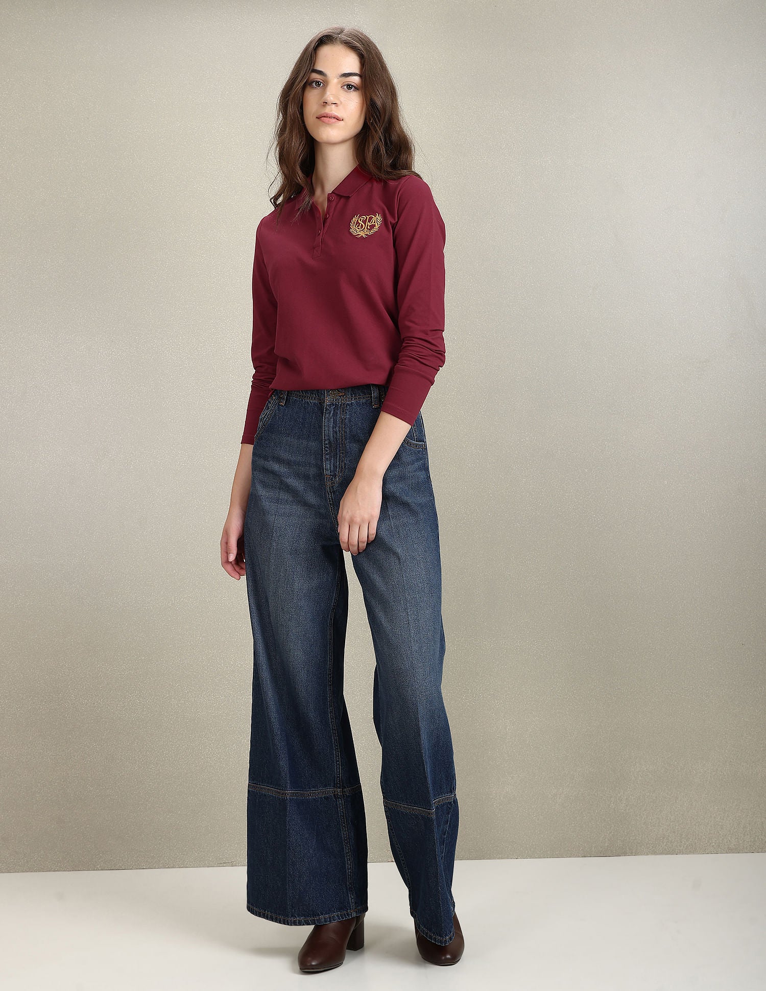 Gold Crest Slim Polo Shirt Wine - U.S. POLO ASSN. | Large