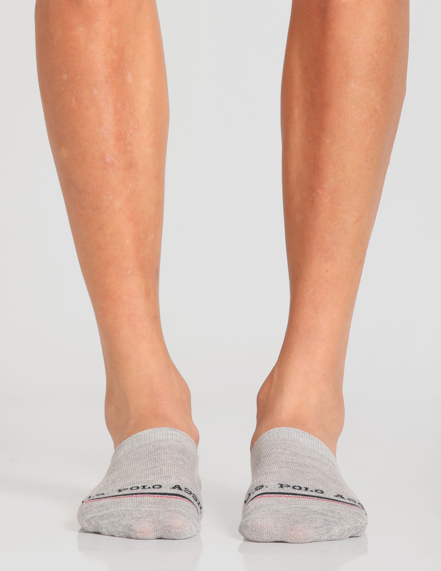 Aloe Finish No Show ES001 Socks - Pack Of 3 Light Grey, Black and Navy - U.S. POLO ASSN. | Large