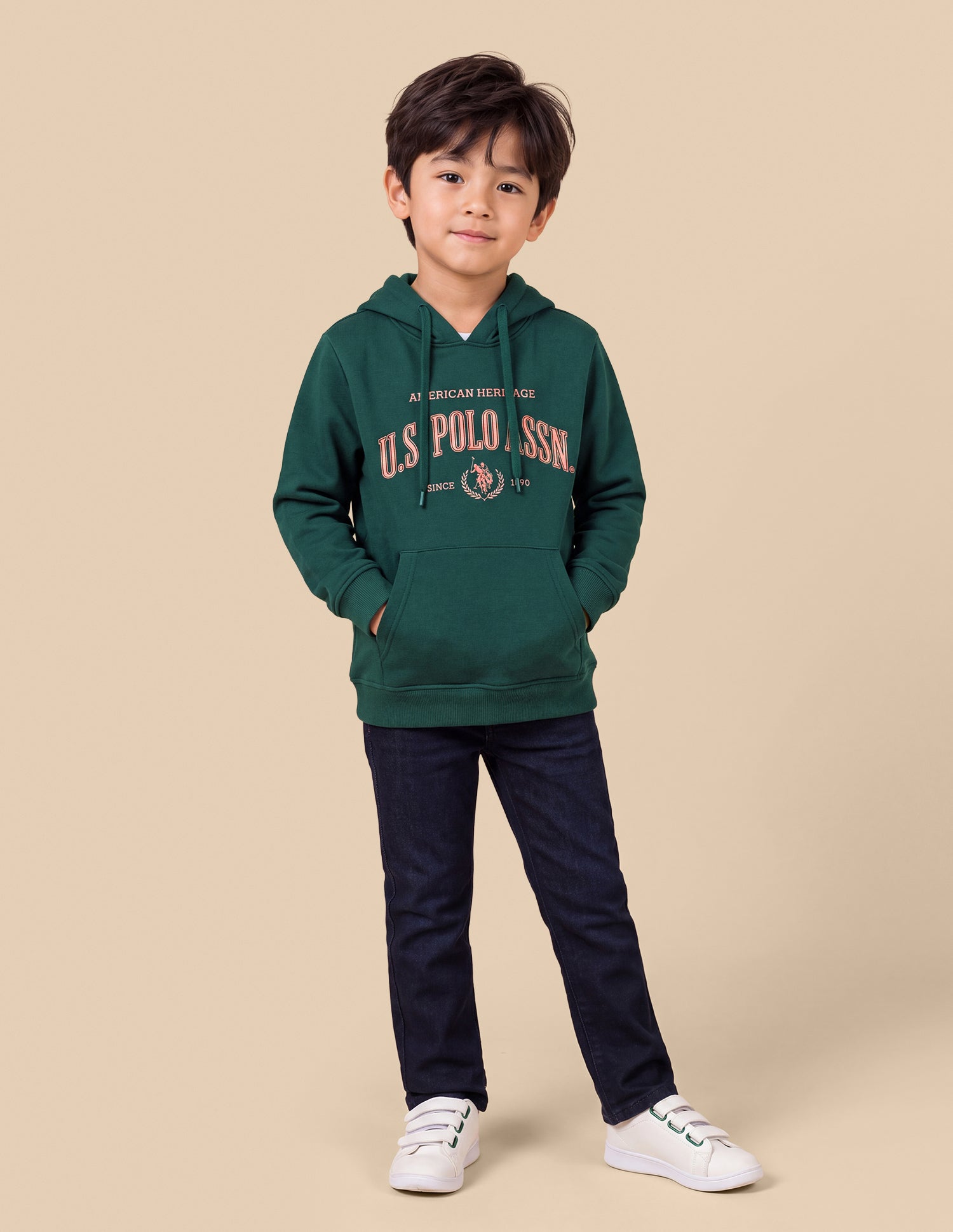 Brand Printed Regular Fit Sweatshirt Dark Green - U.S. Polo Assn. India | Large