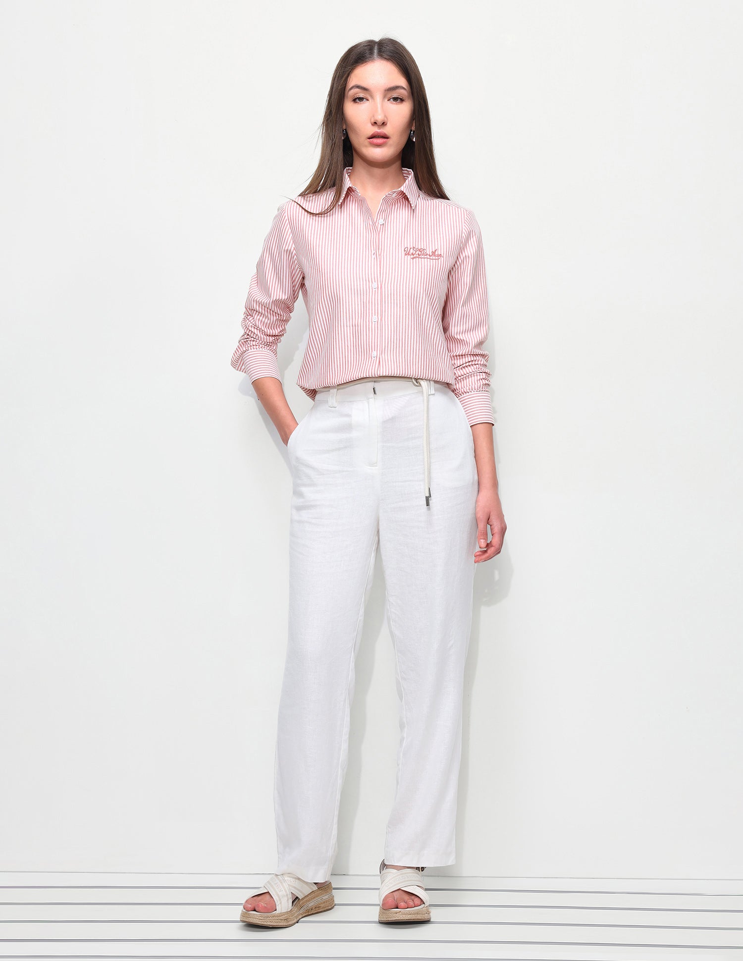 Vertical Striped Regular Fit Shirt Red - U.S. Polo Assn. India | Large
