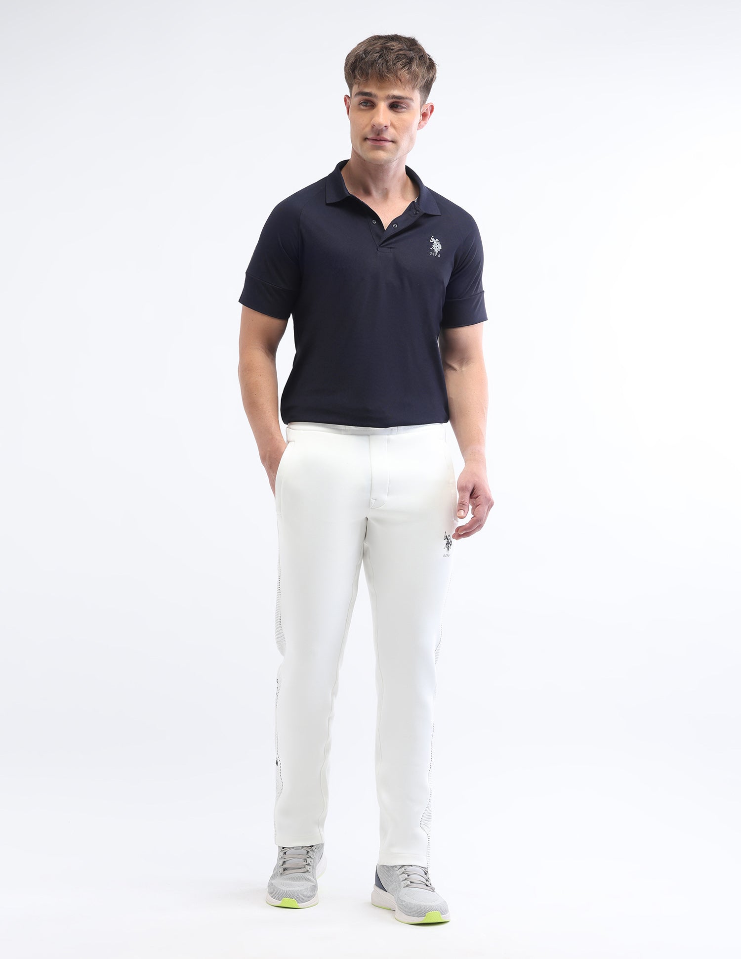 Solid Slim Fit Polo Shirt Navy - U.S. POLO ASSN. | Large