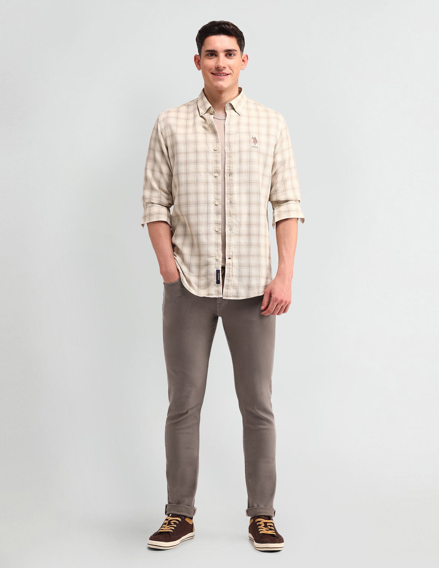 Brandon Slim tapered Fit Jeans Brown - U.S. POLO ASSN. | Large