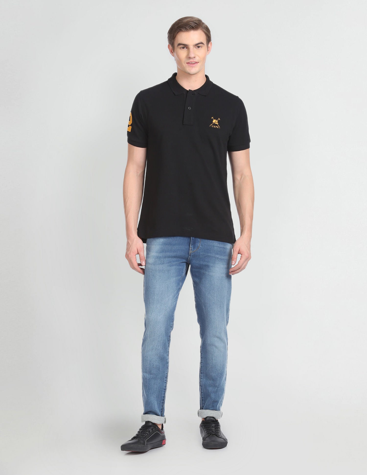 Mid Rise Brandon Slim Tapered Fit Jeans Blue - U.S. Polo Assn. India | Large