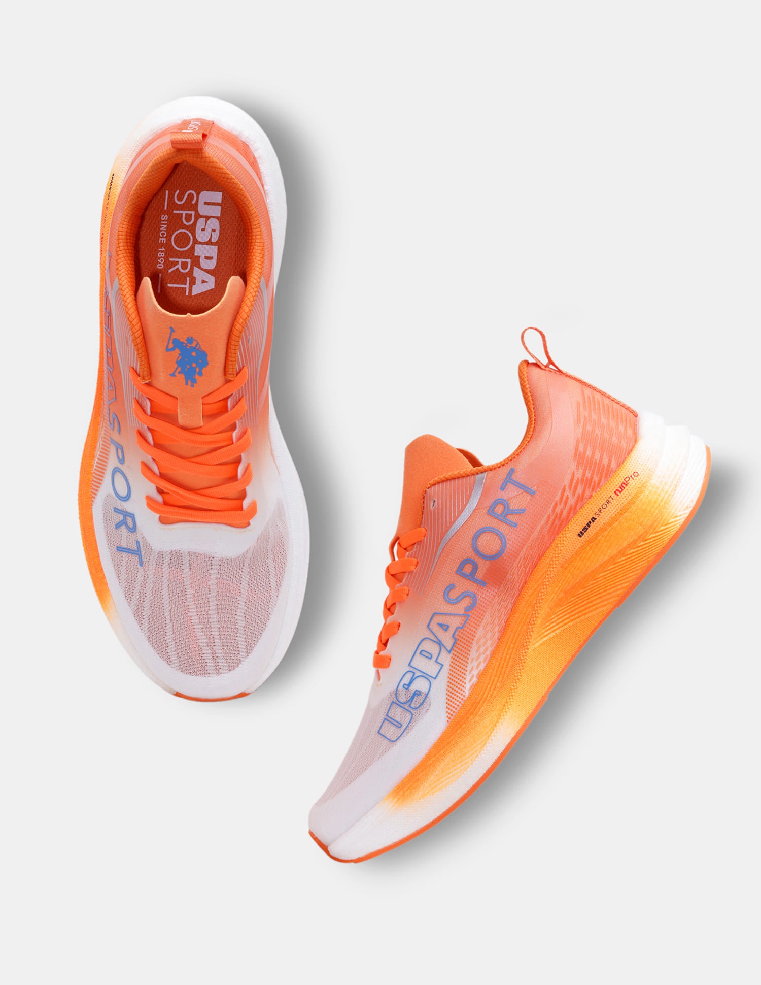 Men Oskar Uspa Sport Running Shoes Orange - U.S. Polo Assn. India | Large