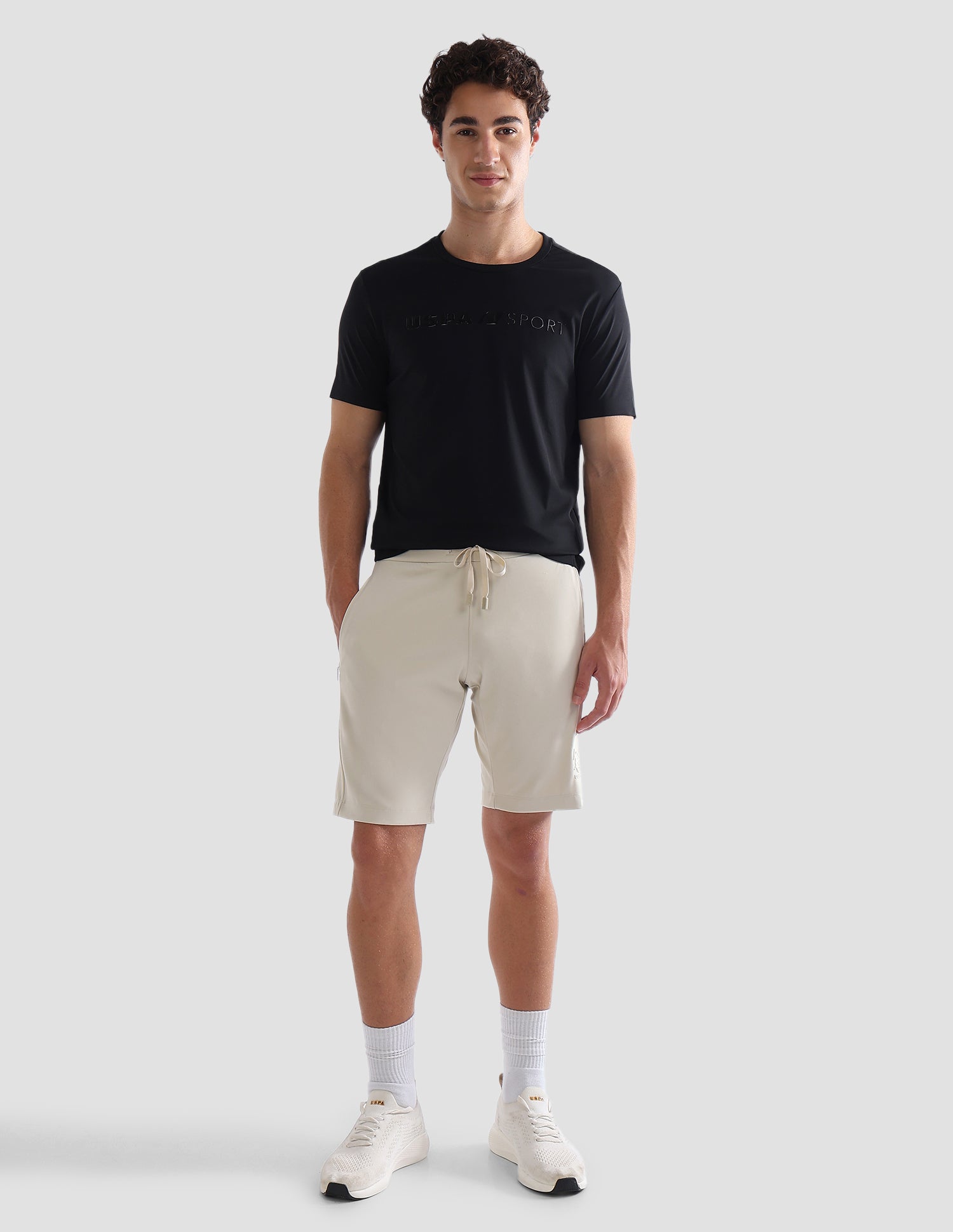 Solid Slim Fit Active T-Shirt Black - U.S. Polo Assn. India | Large