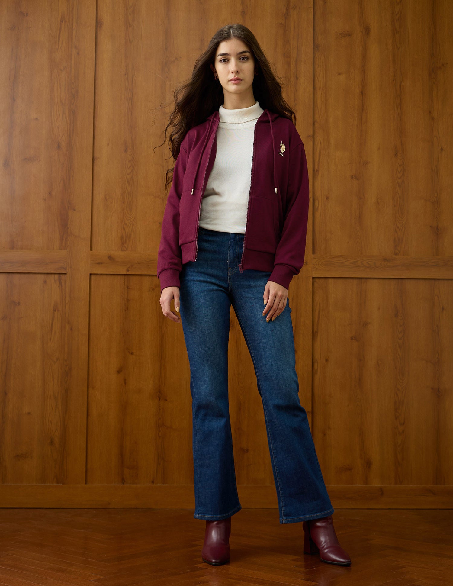 Regular Fit Solid Sweatshirt Red - U.S. POLO ASSN. | Large