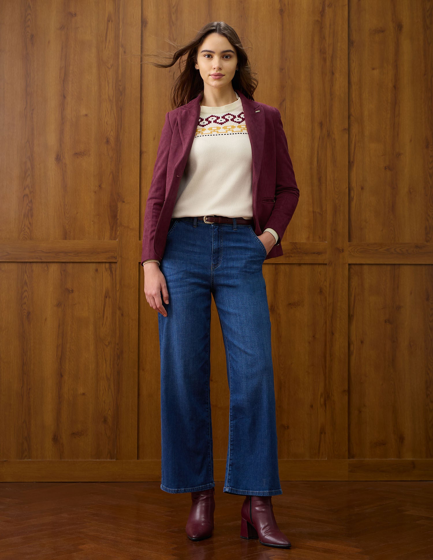 Solid Regular Fit Notch Lapel Blazer Red - U.S. POLO ASSN. | Large