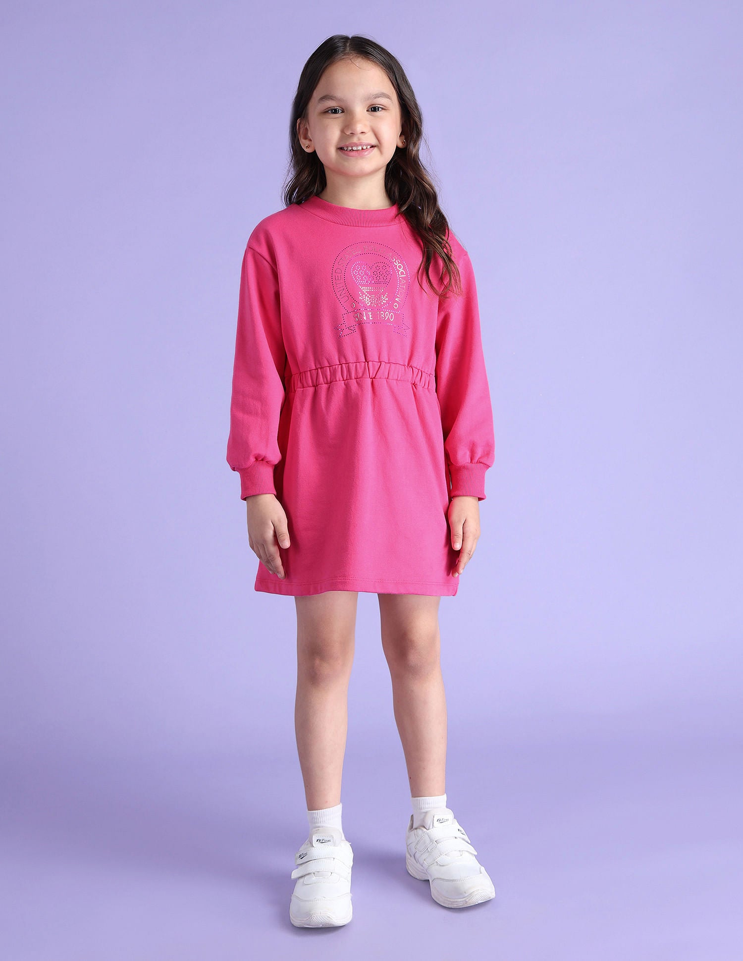 Girls Flared Polo Dress Rasberry Pink - U.S. POLO ASSN. | Large