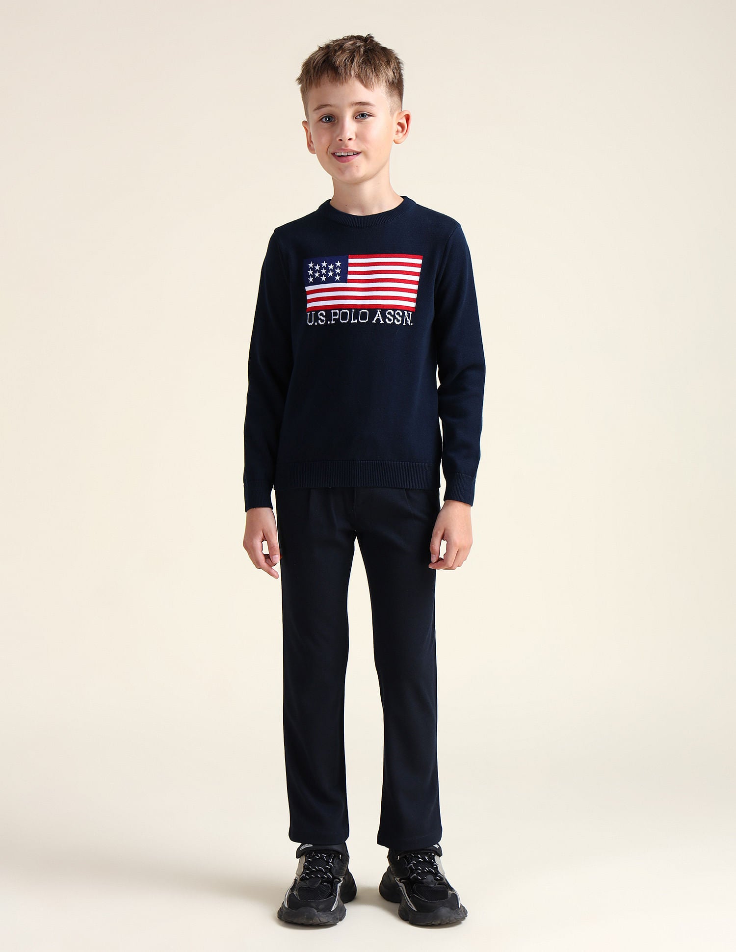 UKSWE0118 NAVY Boys Sweater Navy - U.S. POLO ASSN. | Large