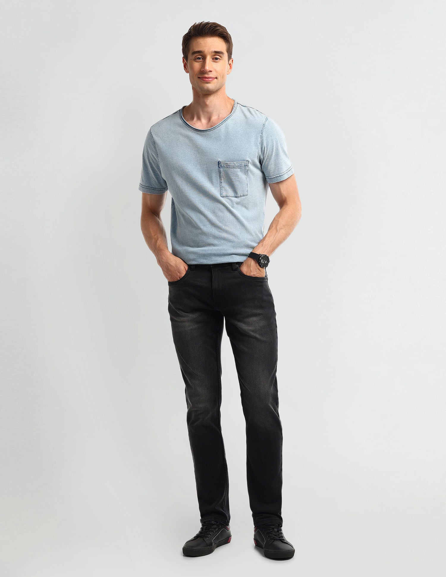 Brandon Slim Tapered Black Jeans Black - U.S. Polo Assn. India | Large