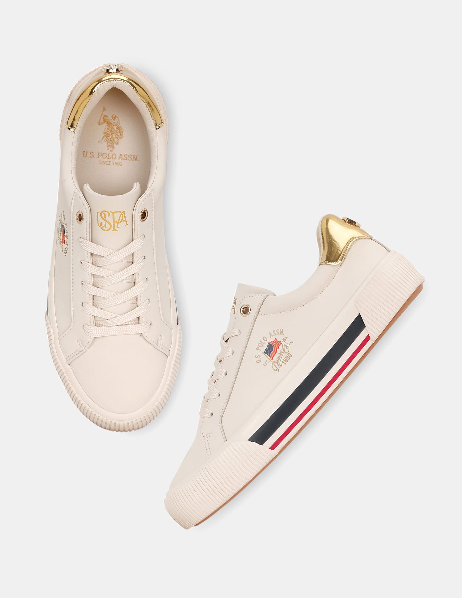 Lizzie 3.0 Nude Chunky Sneaker Shoes Nude - U.S. Polo Assn. India | Large