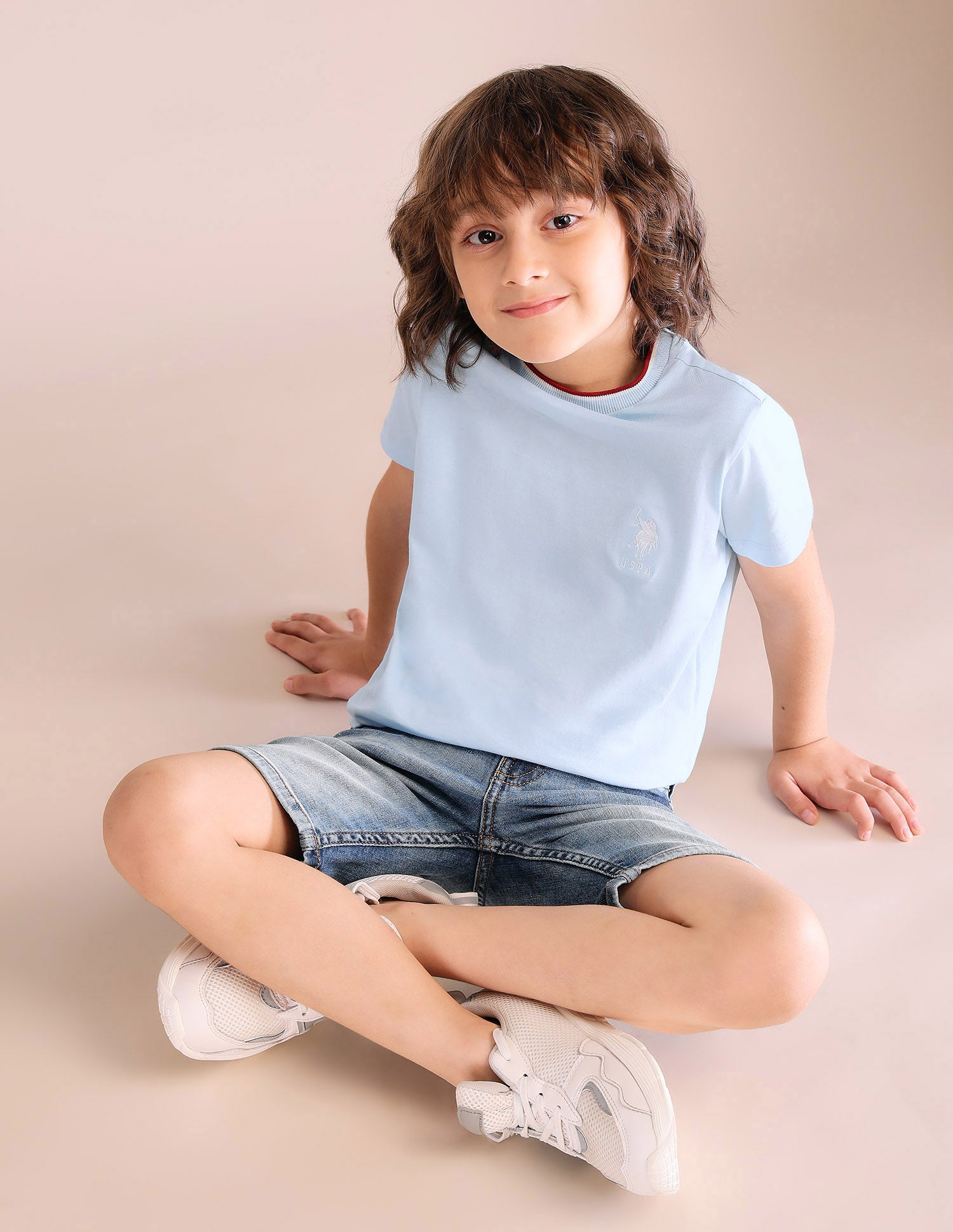 Boys Solid Regular Fit T-Shirt - Pack Of 2 Red and Blue - U.S. POLO ASSN. | Large