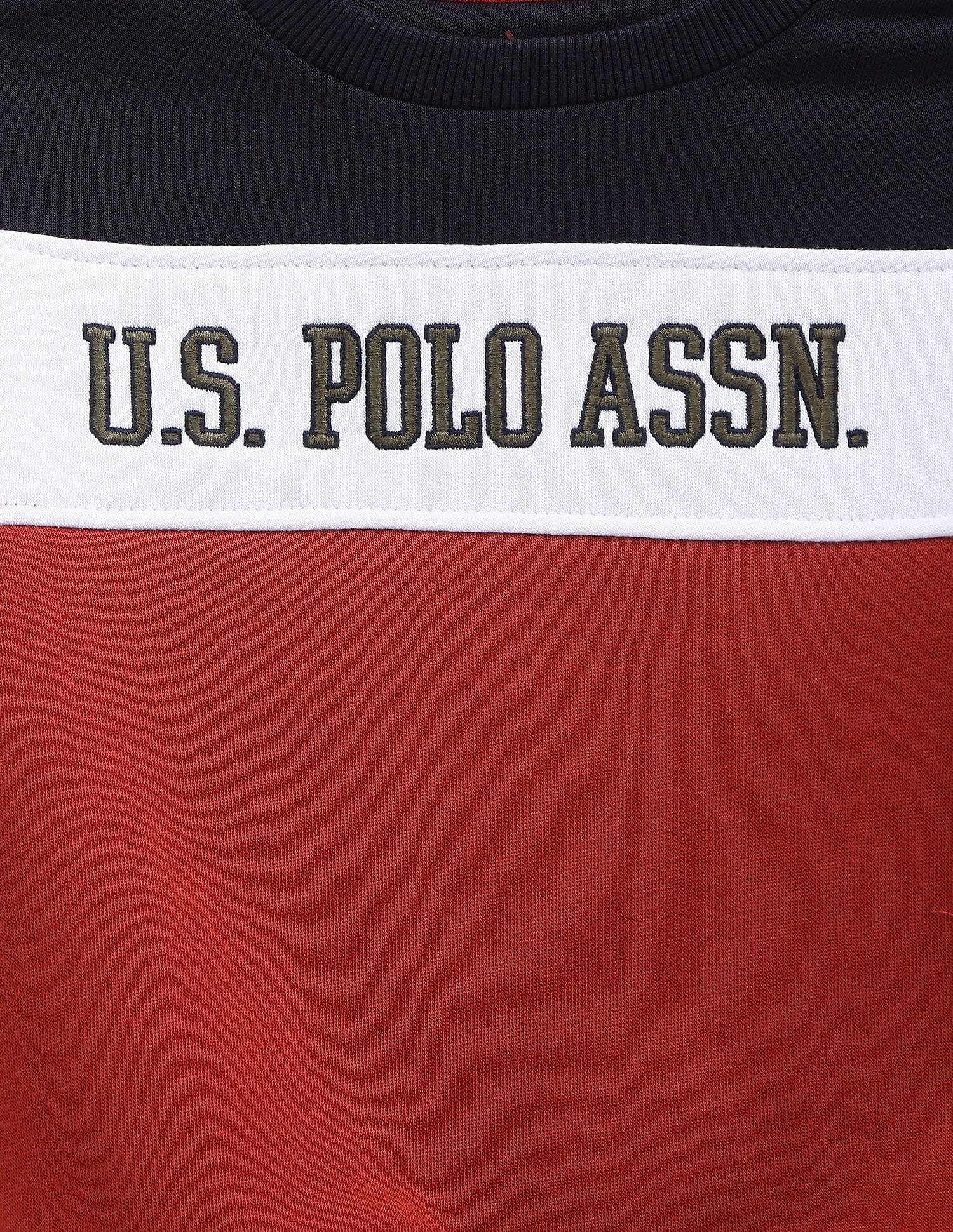 Boys Color Block Sweatshirt Red - U.S. POLO ASSN. | Large