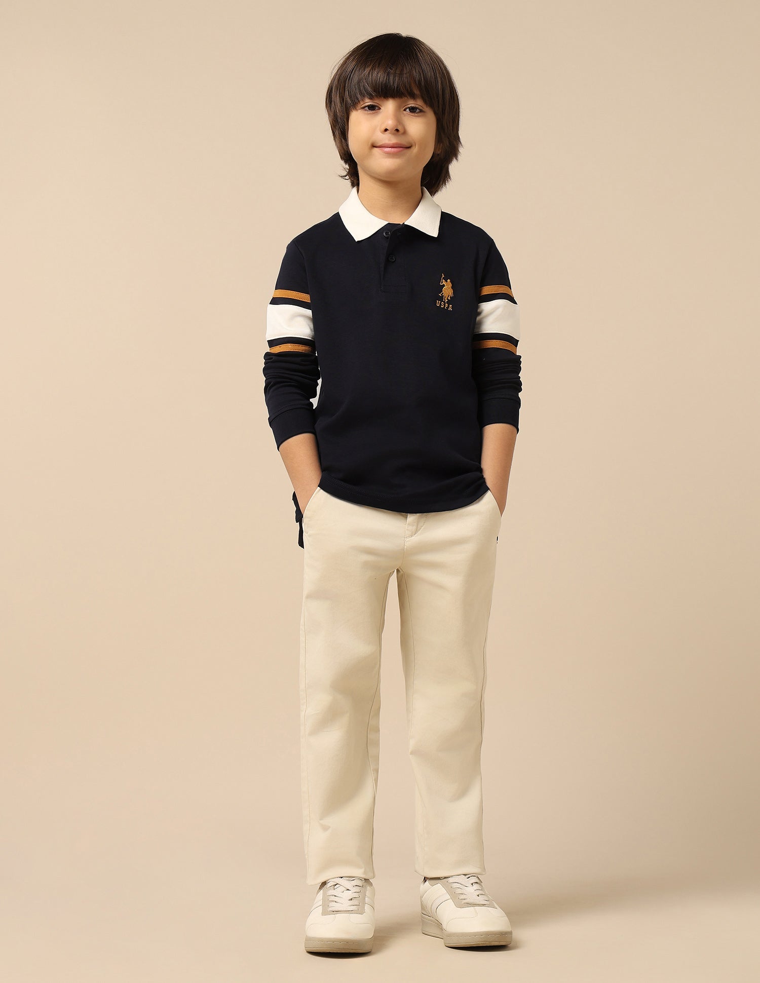 Boys Brand Embroidered Regular Fit Polo Shirt Navy - U.S. POLO ASSN. | Large