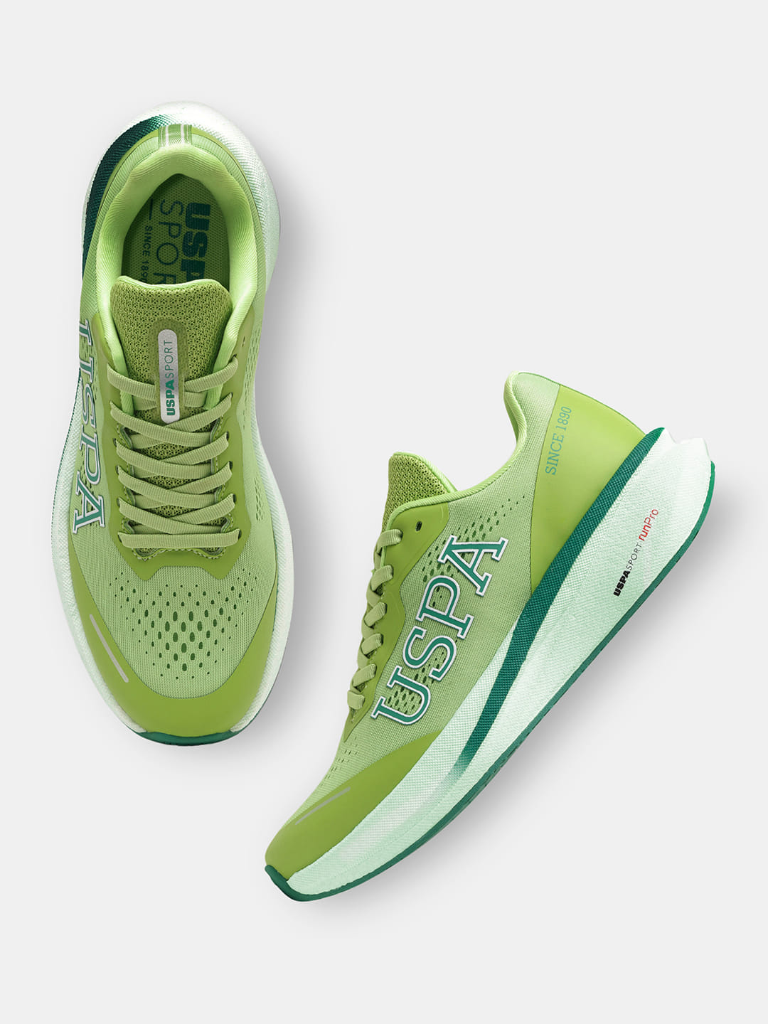 Men Rainer USPA Sport Runpro Running Shoes Green - U.S. Polo Assn. India | Large