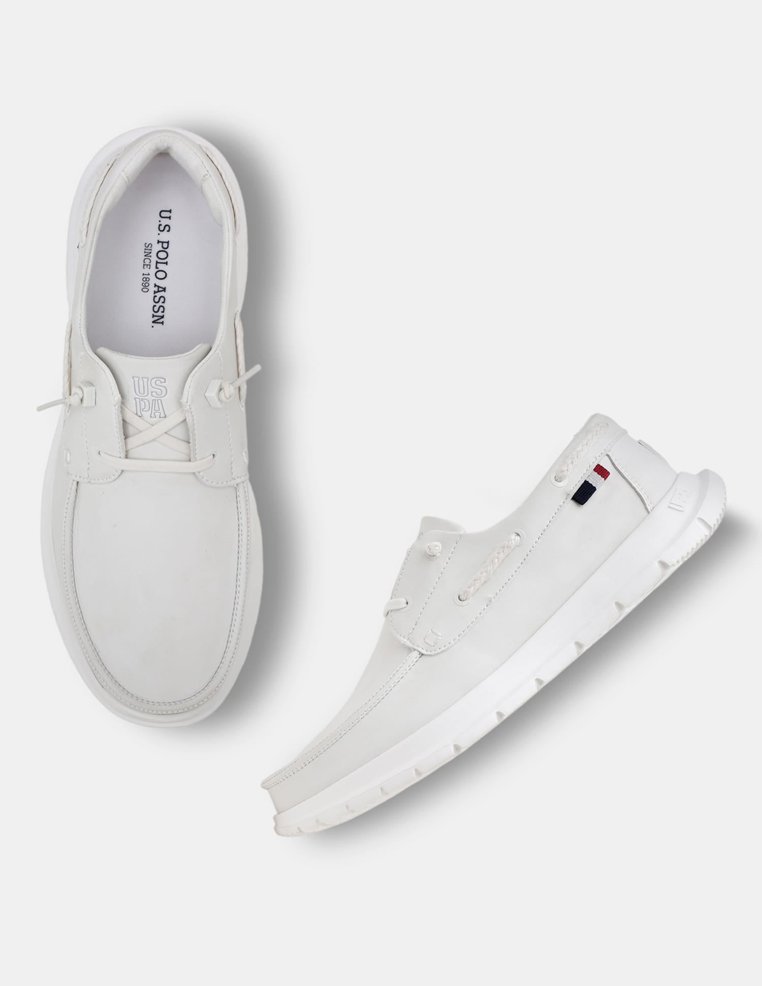 Round Toe Slip Ons Auston Sneakers White - U.S. Polo Assn. India | Large