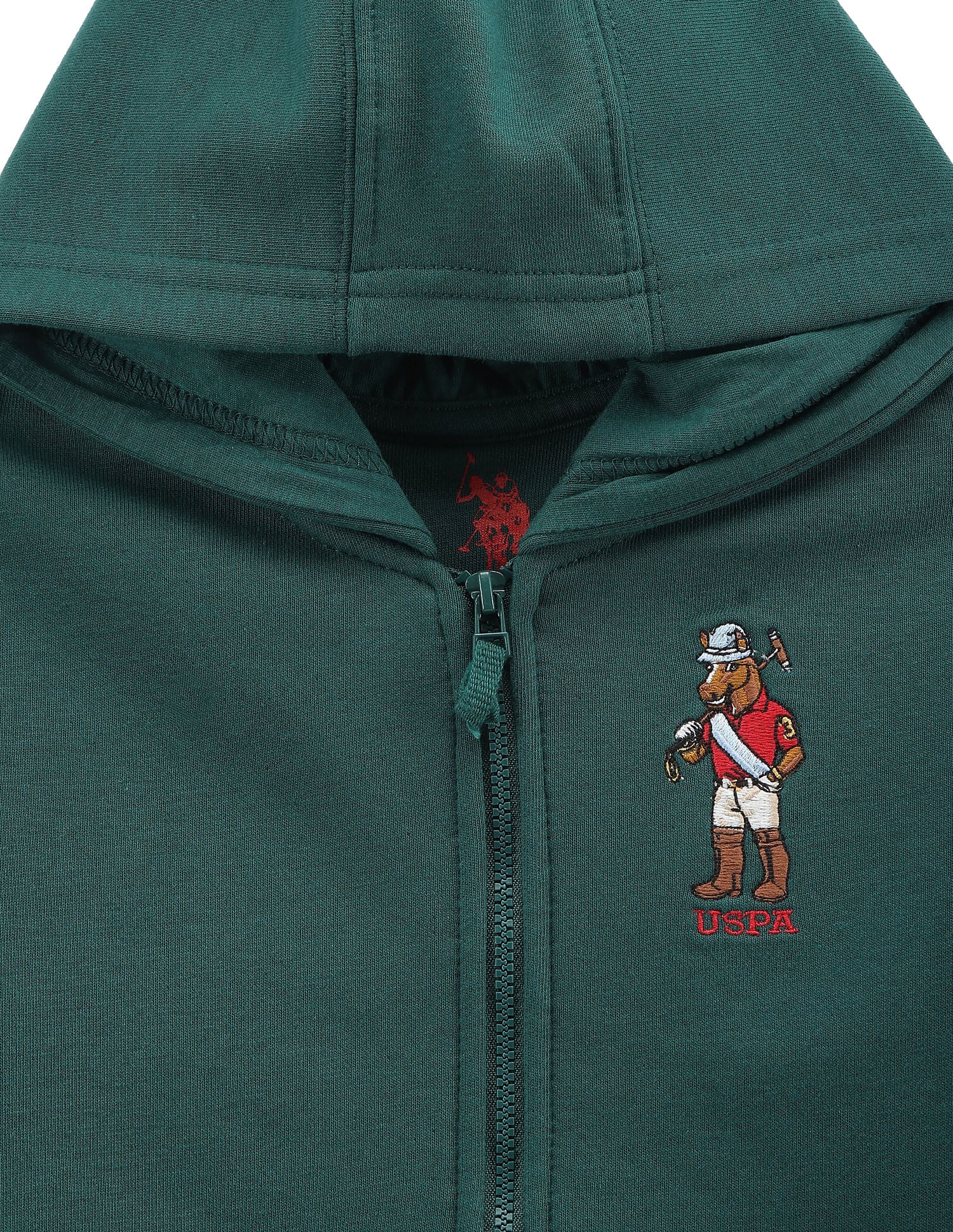 Boys Solid Hooded Sweatshirt Green - U.S. POLO ASSN. | Large