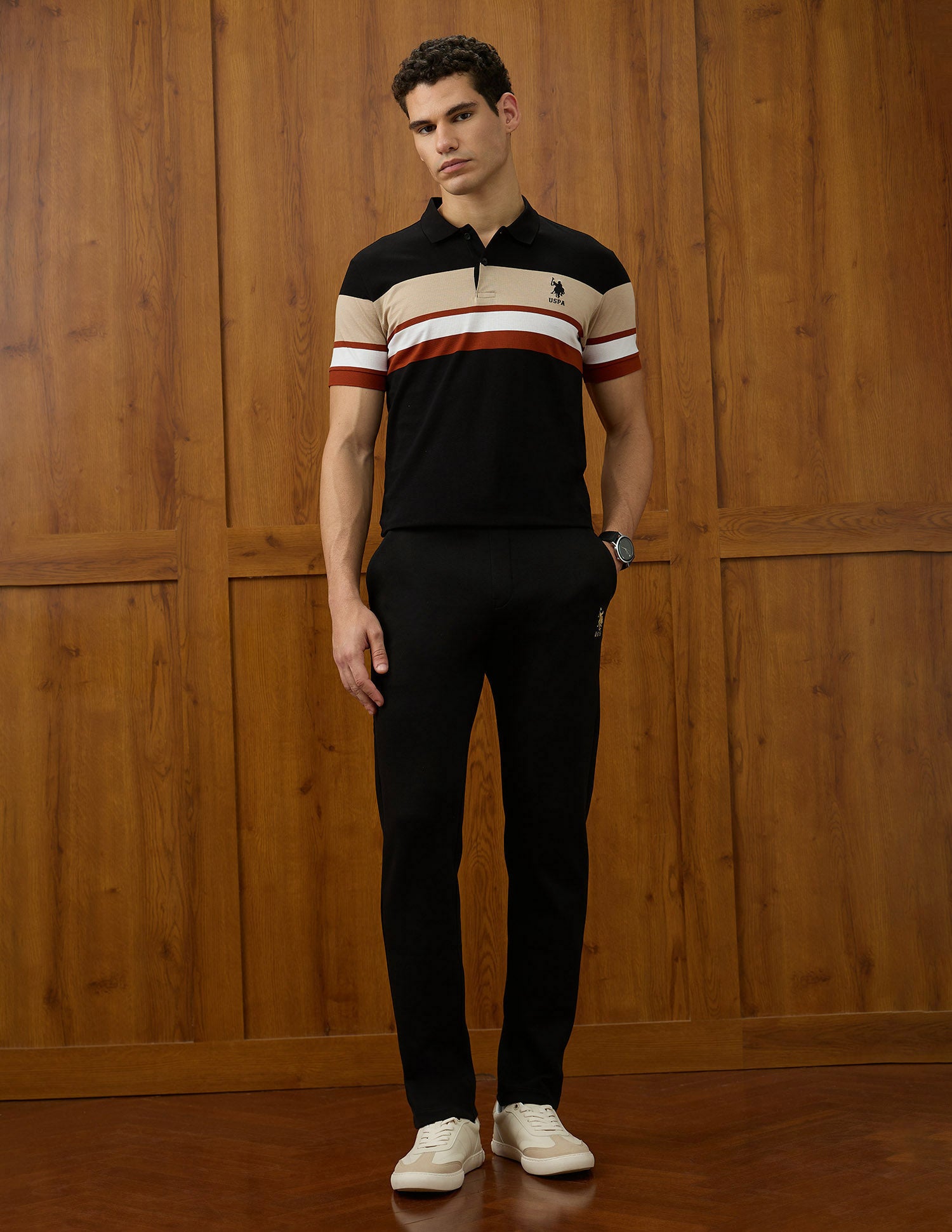 Varsity Theatre Regular Fit Track Pants Black - U.S. POLO ASSN. | Large