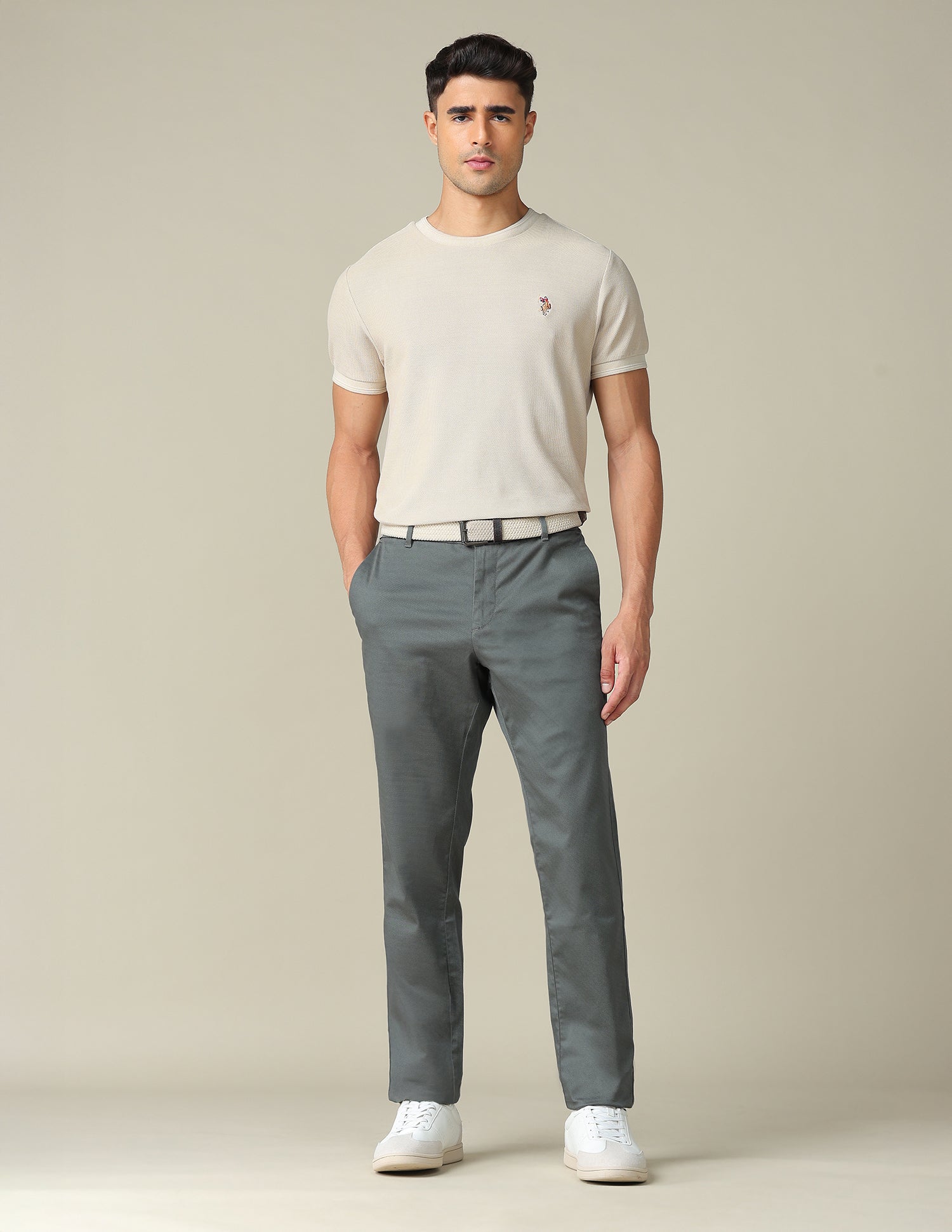 Mid Rise Riley Straight Fit Trousers Olive - U.S. POLO ASSN. | Large