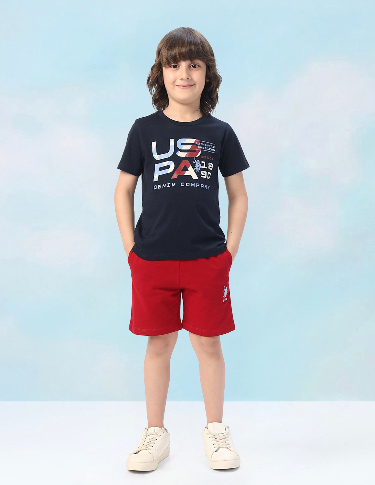 Graphic Brand Printed Regular Fit T-Shirt Navy - U.S. Polo Assn. India | Large