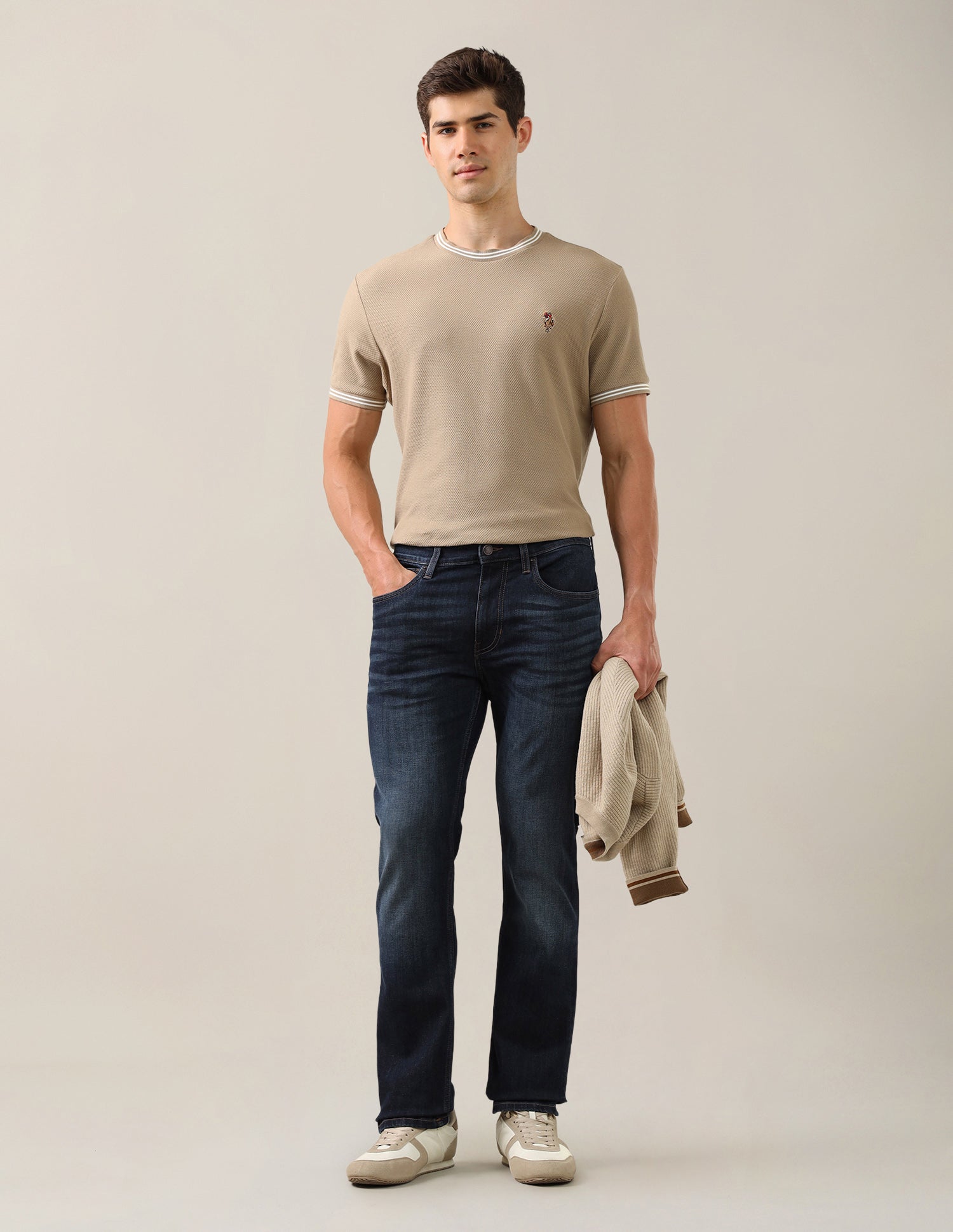 Harold Slim Straight Fit Blue Jeans Dark Blue - U.S. Polo Assn. India | Large