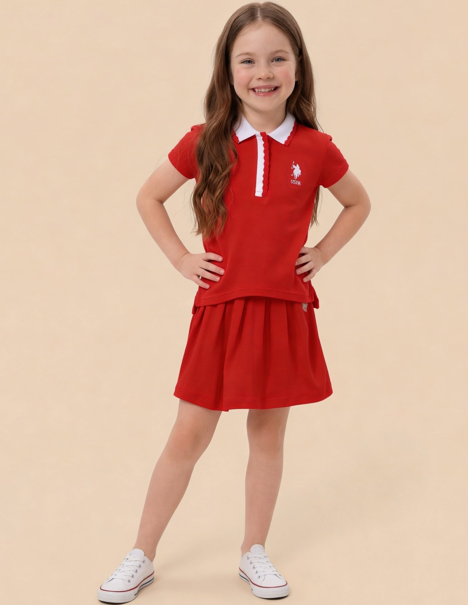Relaxed Fit Solid Polo Shirt Red - U.S. Polo Assn. India | Large