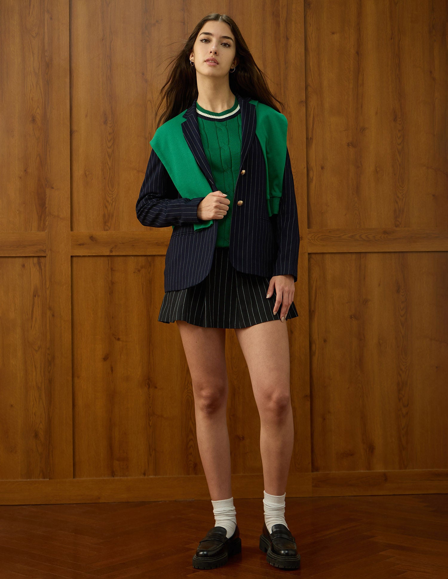 Textured Relaxed Fit Sweater Green - U.S. POLO ASSN. | Large