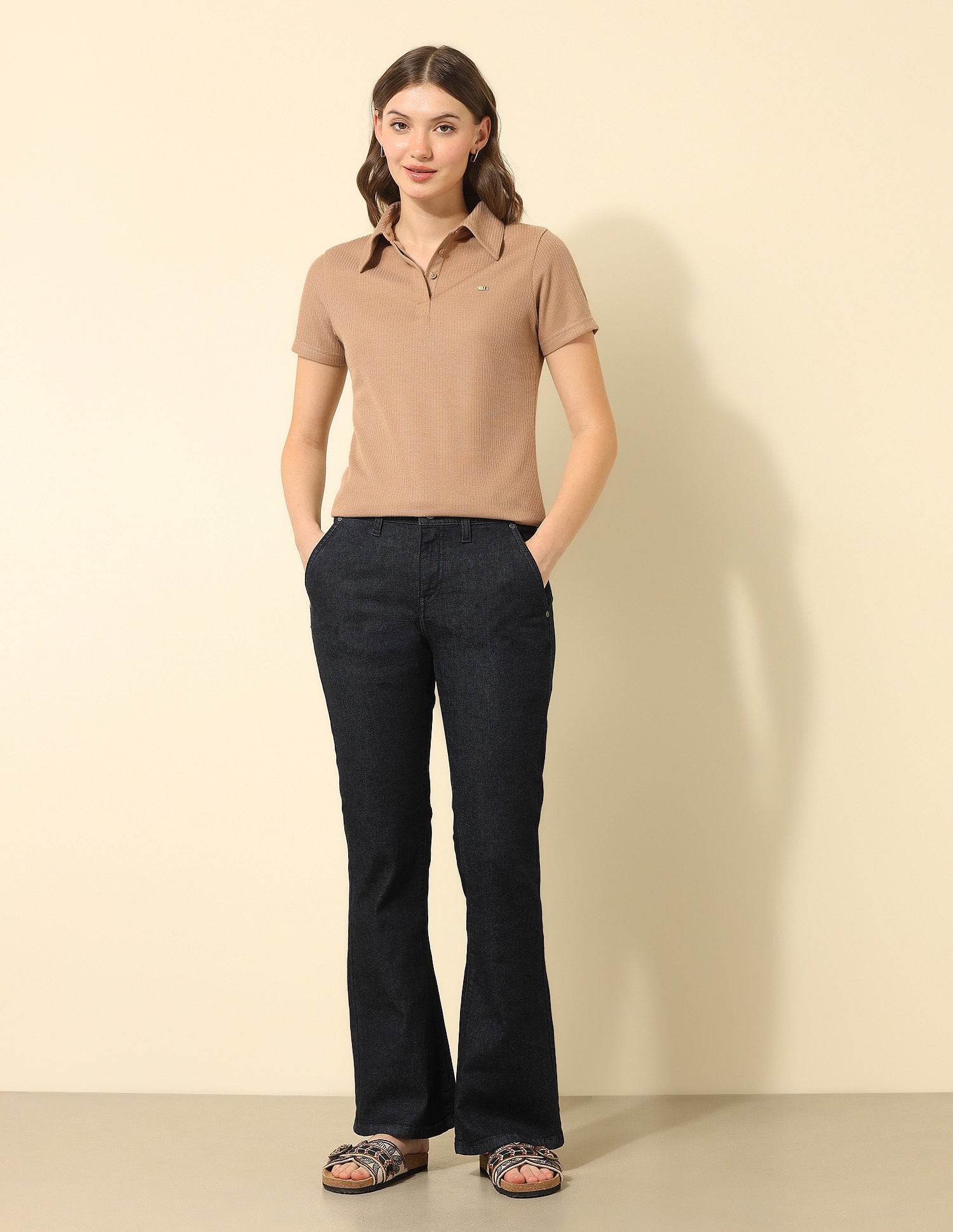 High Rise Bootcut Jeans Rinse Blue - U.S. Polo Assn. India | Large