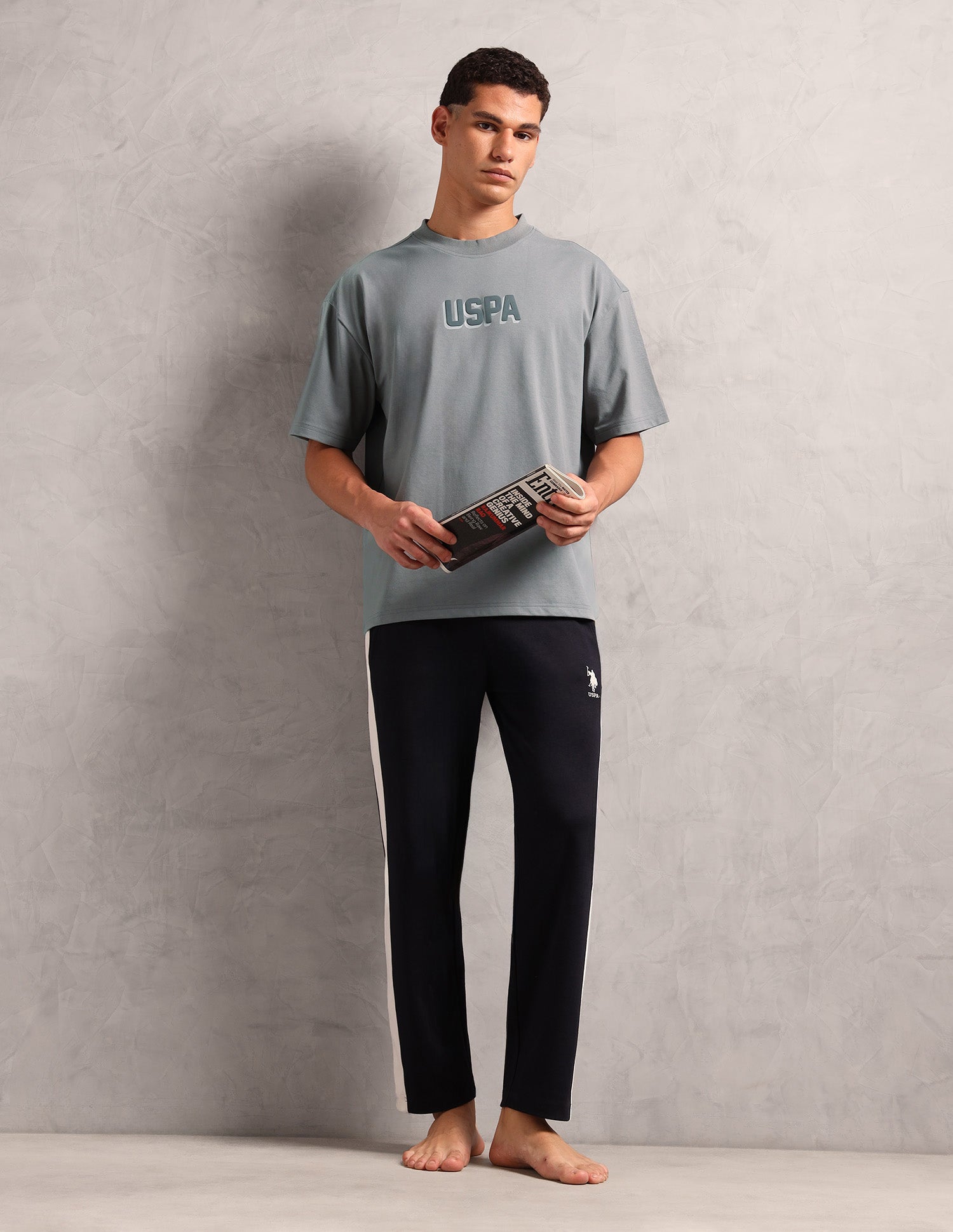 Oversized Fit Breathable OEE11 Lounge T-Shirt - Pack Of 1 Mocking Bird - U.S. POLO ASSN. | Large