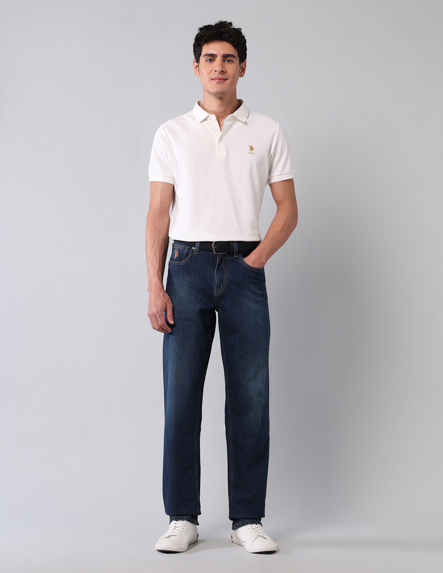 Shawn Relaxed Fit Vintage Jeans Dark Wash - U.S. Polo Assn. India | Large