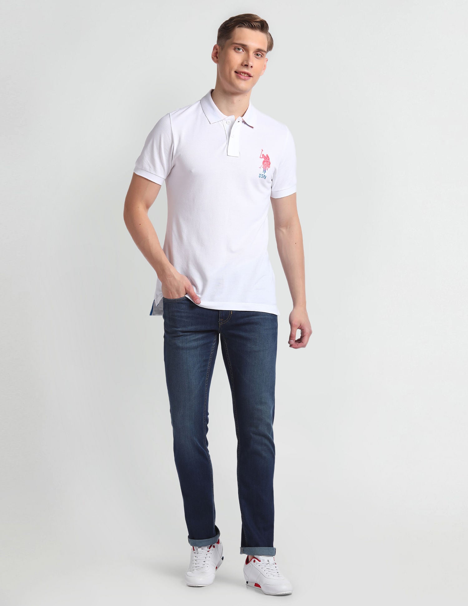 Regallo Skinny Fit Blue Jeans Blue - U.S. Polo Assn. India | Large