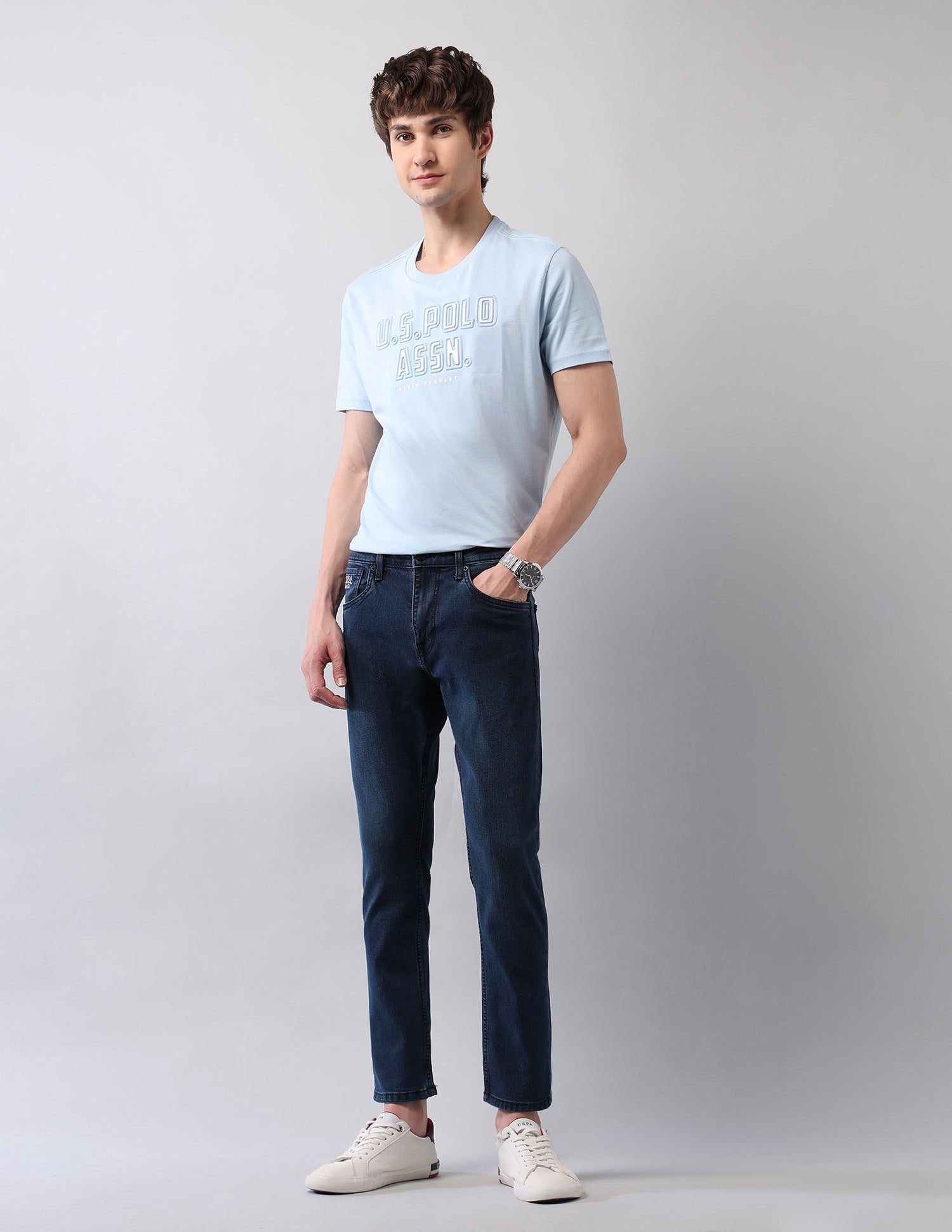 Henry Tapered Fit Blue Jeans Blue - U.S. POLO ASSN. | Large