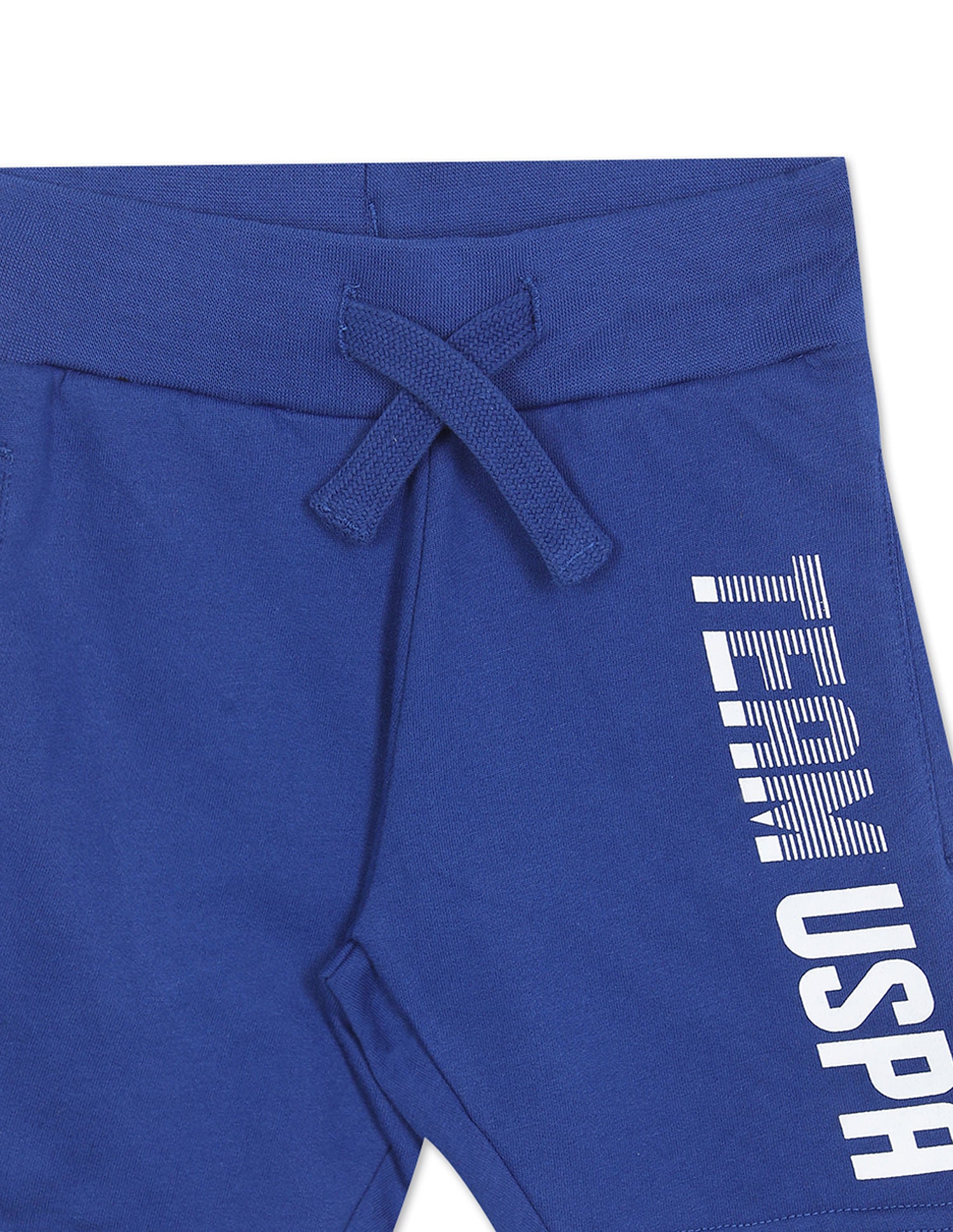 Boys Blue Mid Rise Printed Shorts Blue - U.S. Polo Assn. India | Large