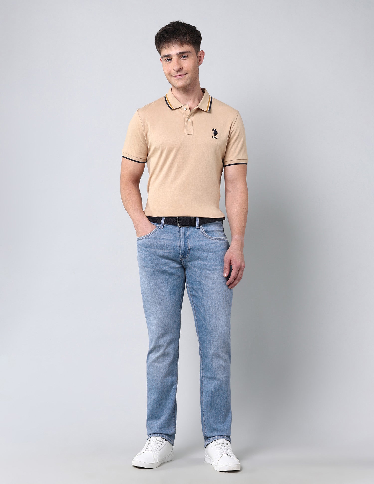 Mid Rise Harold Slim Straight Fit Jeans Blue - U.S. POLO ASSN. | Large