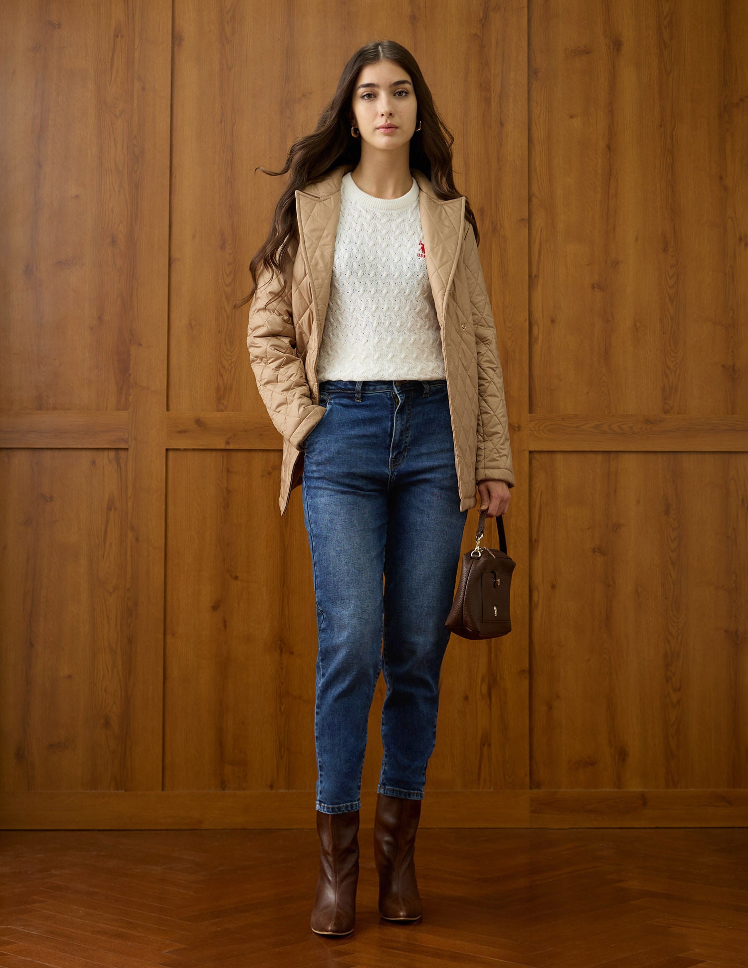 High Rise Carrot Fit Jeans Blue - U.S. POLO ASSN. | Large