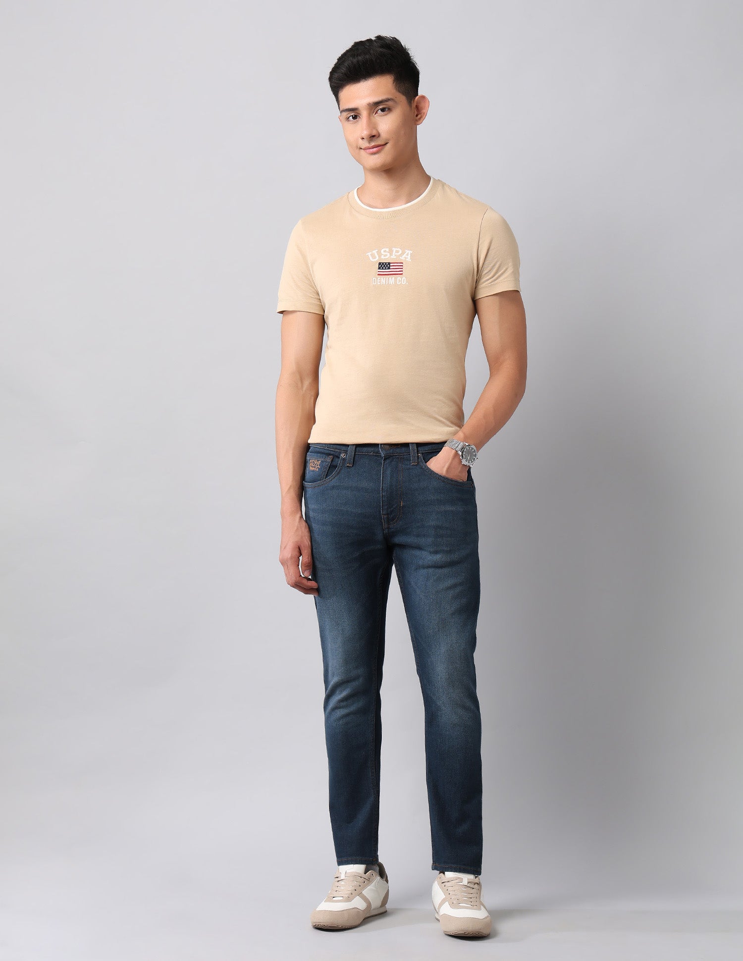 Henry Tapered Fit Blue Jeans Blue - U.S. Polo Assn. India | Large