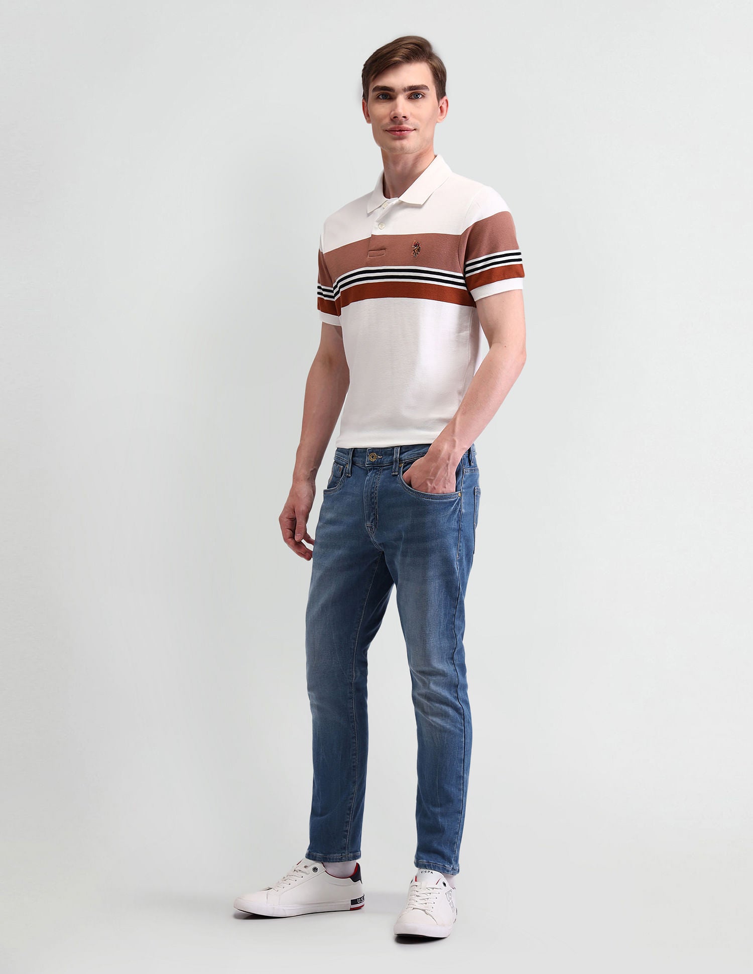 Henry Tapered Fit Blue Jeans Blue - U.S. POLO ASSN. | Large