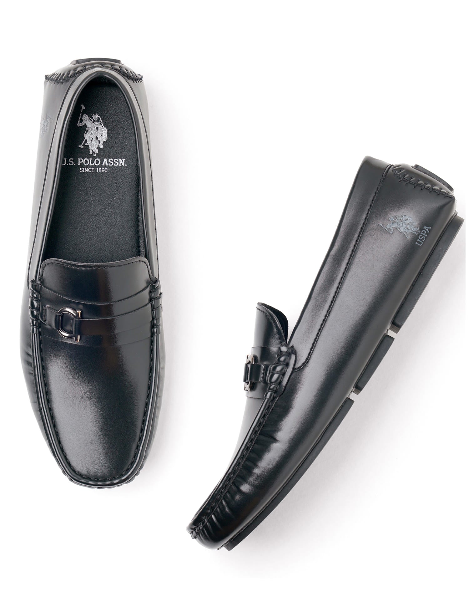 Men Solid Cronus 6.0 Loafers Black - U.S. Polo Assn. India | Large