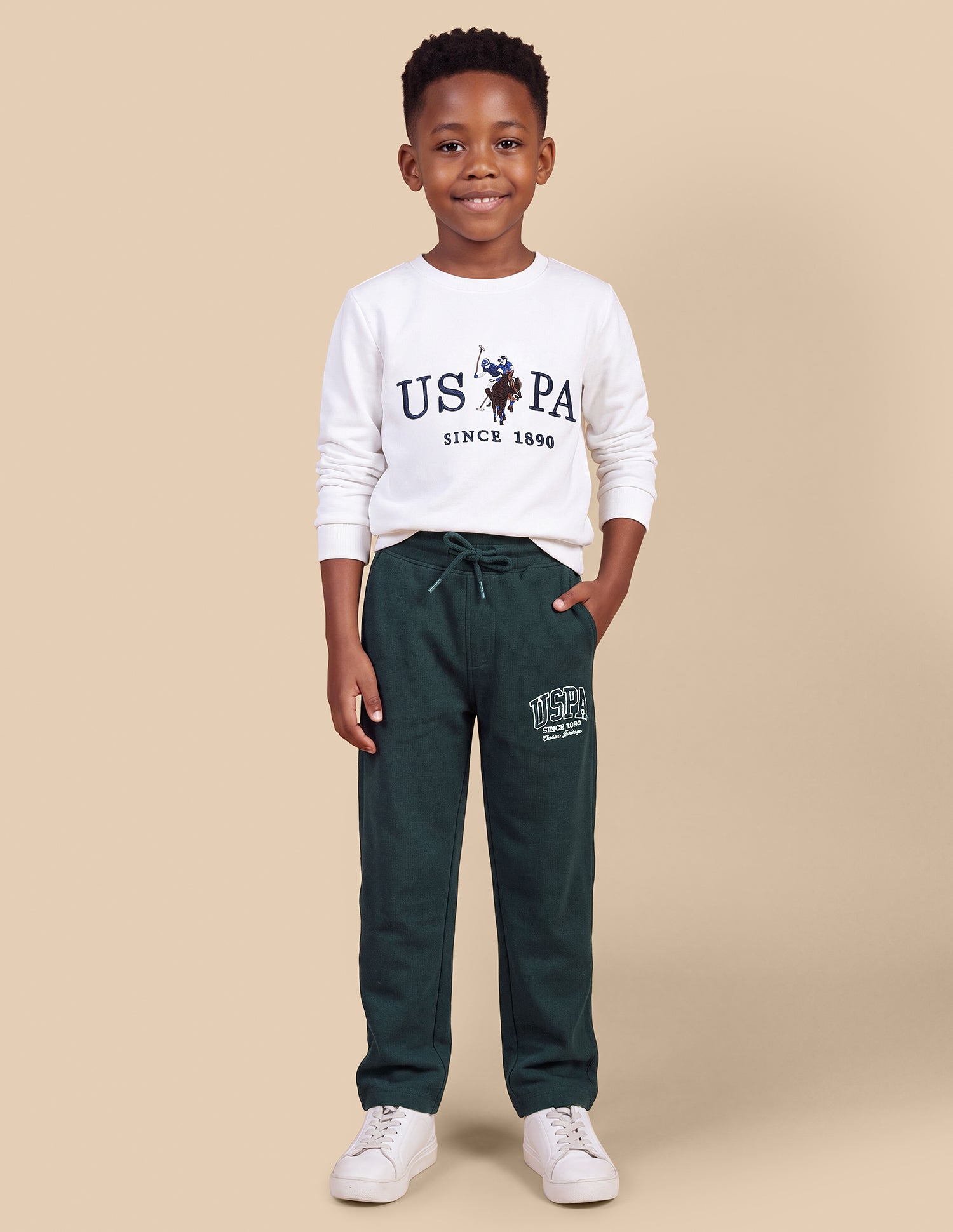 Mid Rise Regular Fit Sweatpants Teal - U.S. Polo Assn. India | Large