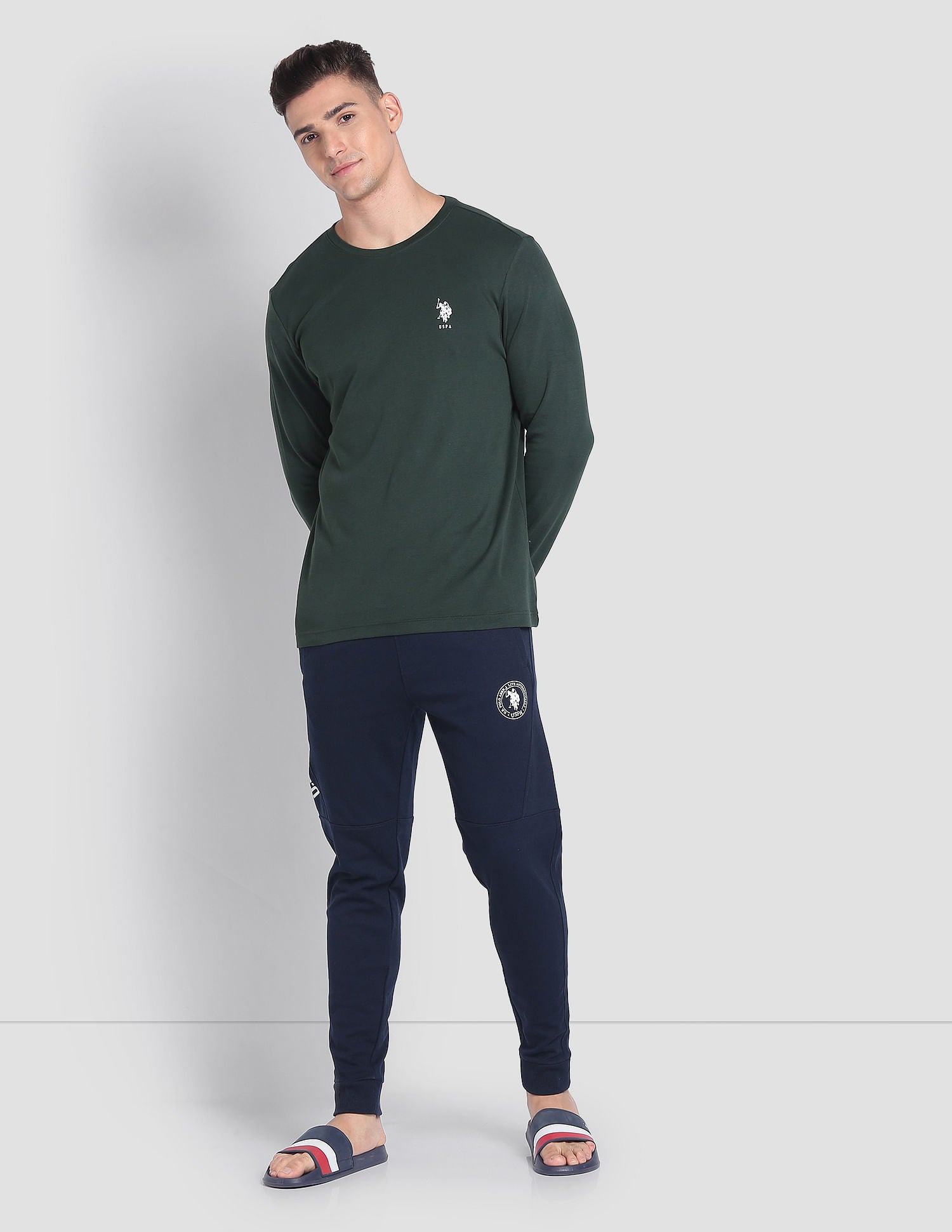 Long Sleeve LE006 Lounge T-Shirt - Pack Of 1 Dark Green - U.S. POLO ASSN. | Large