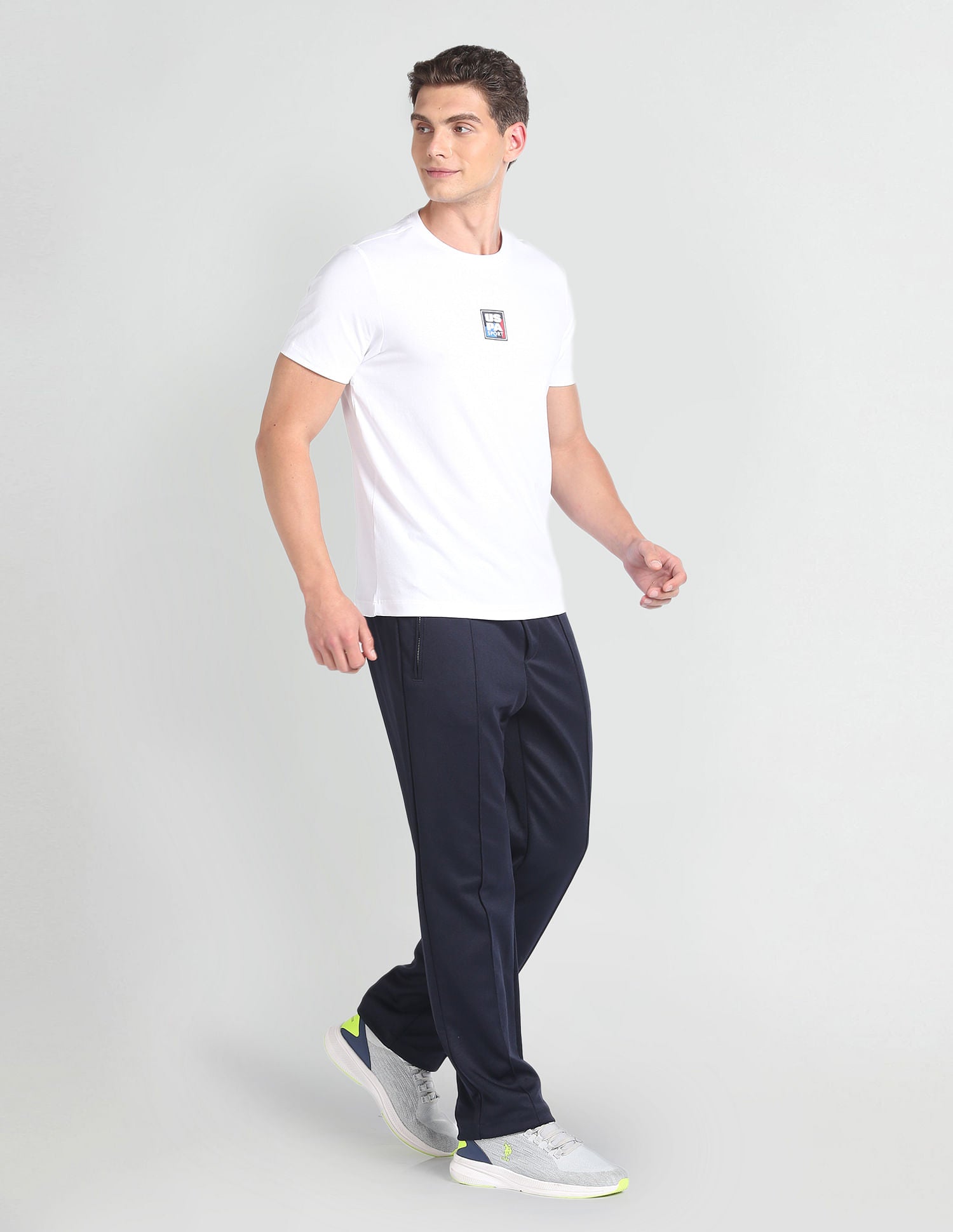 Slim Fit Solid T-Shirt White - U.S. Polo Assn. India | Large