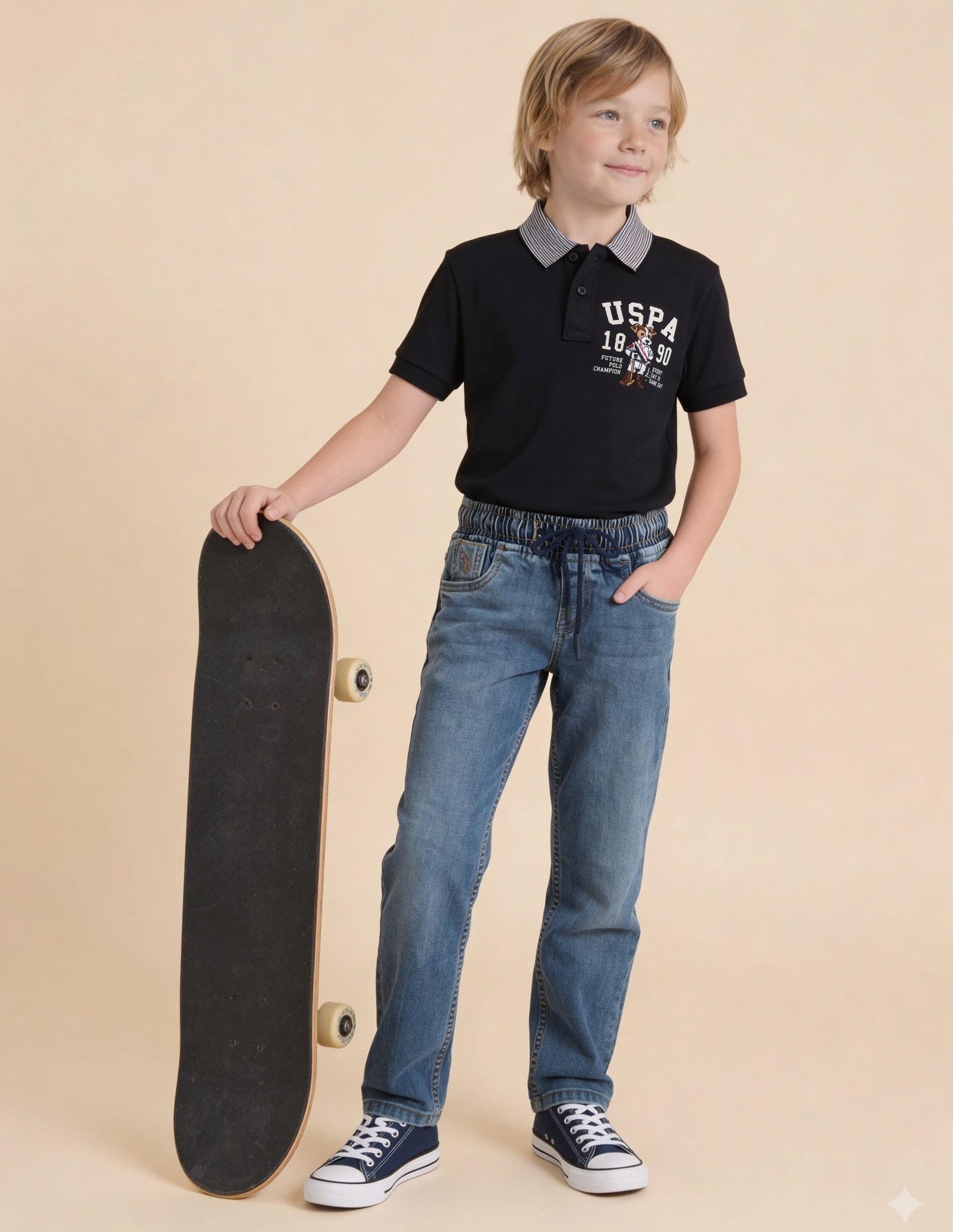 Relaxed Fit Blue Jeans Blue - U.S. Polo Assn. India | Large