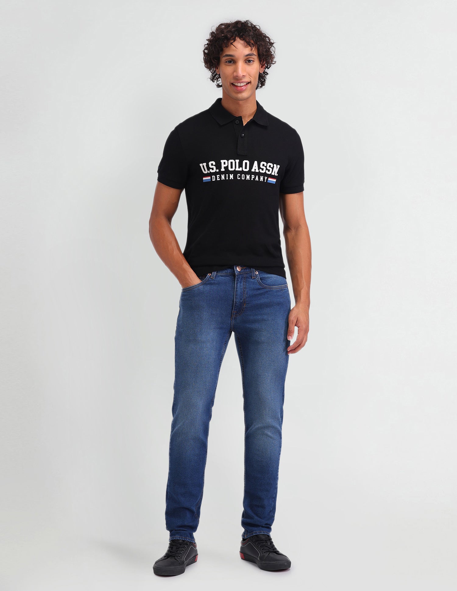 Regallo Skinny Fit Blue Jeans Blue - U.S. Polo Assn. India | Large