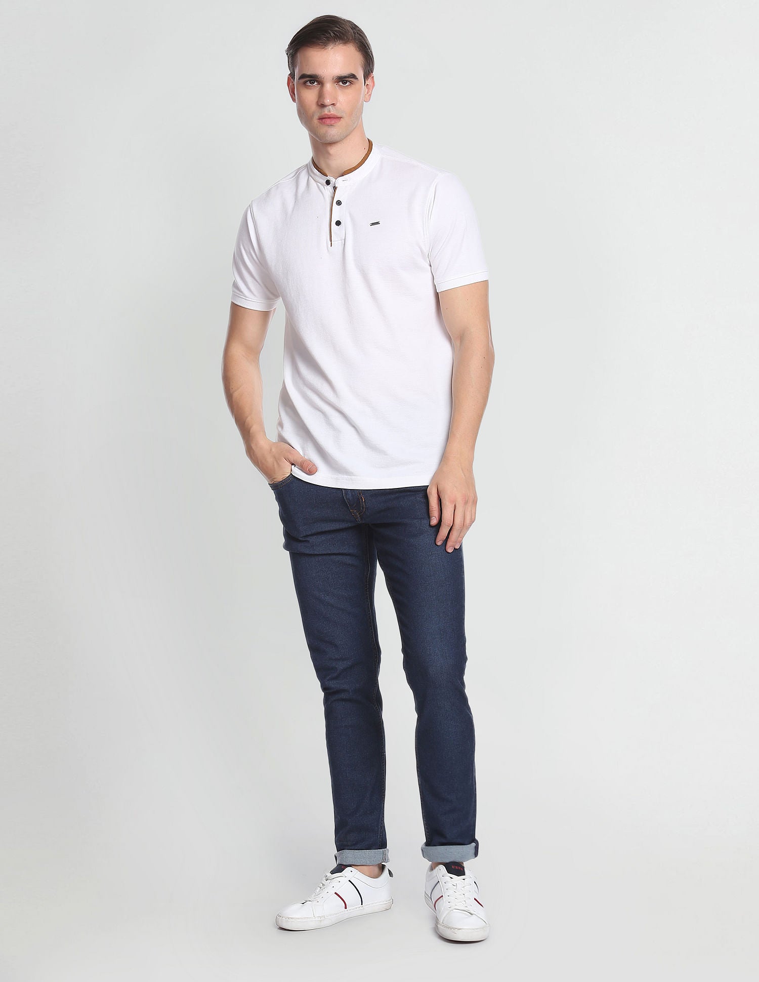 Brandon Slim Tapered Authentic Jeans Dark Blue - U.S. Polo Assn. India | Large
