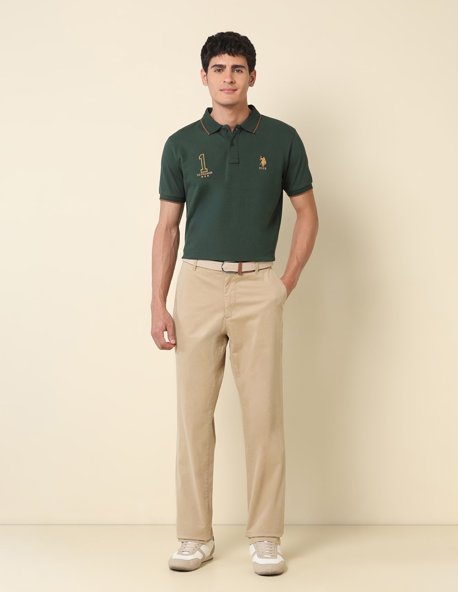 Iconic Number Gold Cup Polo Shirt Green - U.S. Polo Assn. India | Large