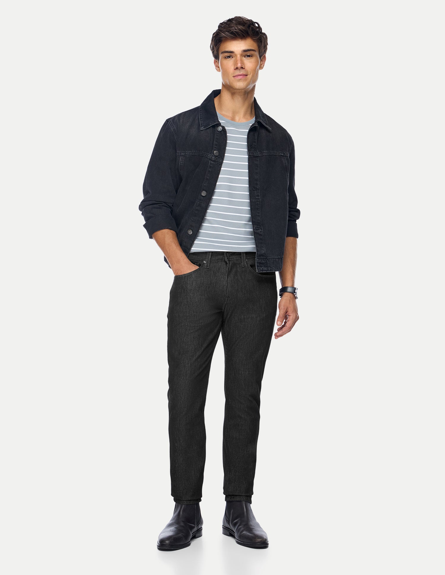 Brandon Slim-Tapered Fit Black Jeans Black - U.S. Polo Assn. India | Large