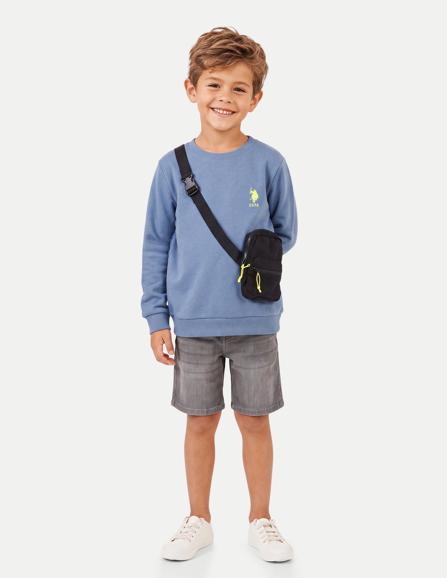 Solid Regular Fit Sweatshirt Dark Blue - U.S. Polo Assn. India | Large