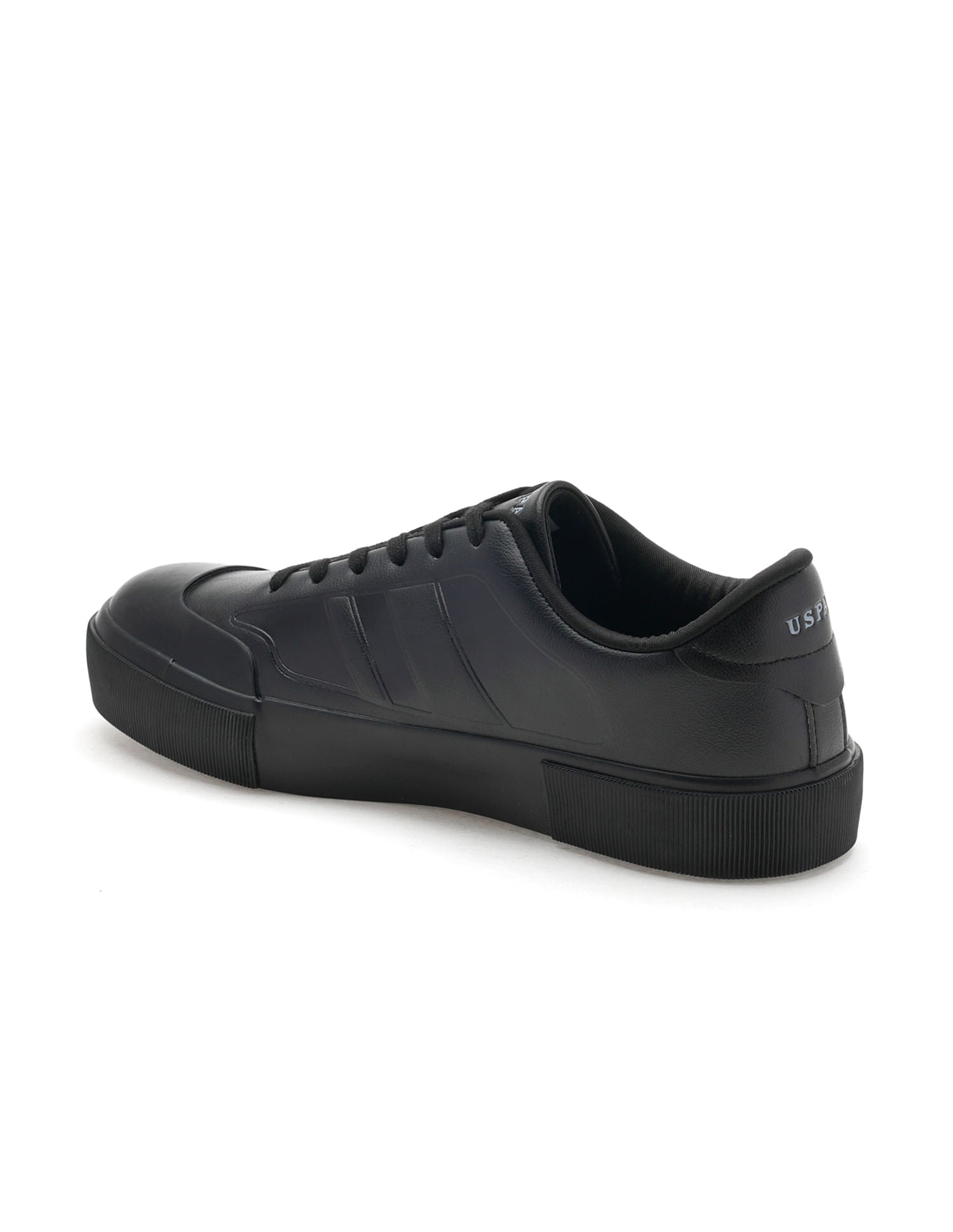 Men Solid Levi Sneakers Black - U.S. Polo Assn. India | Large